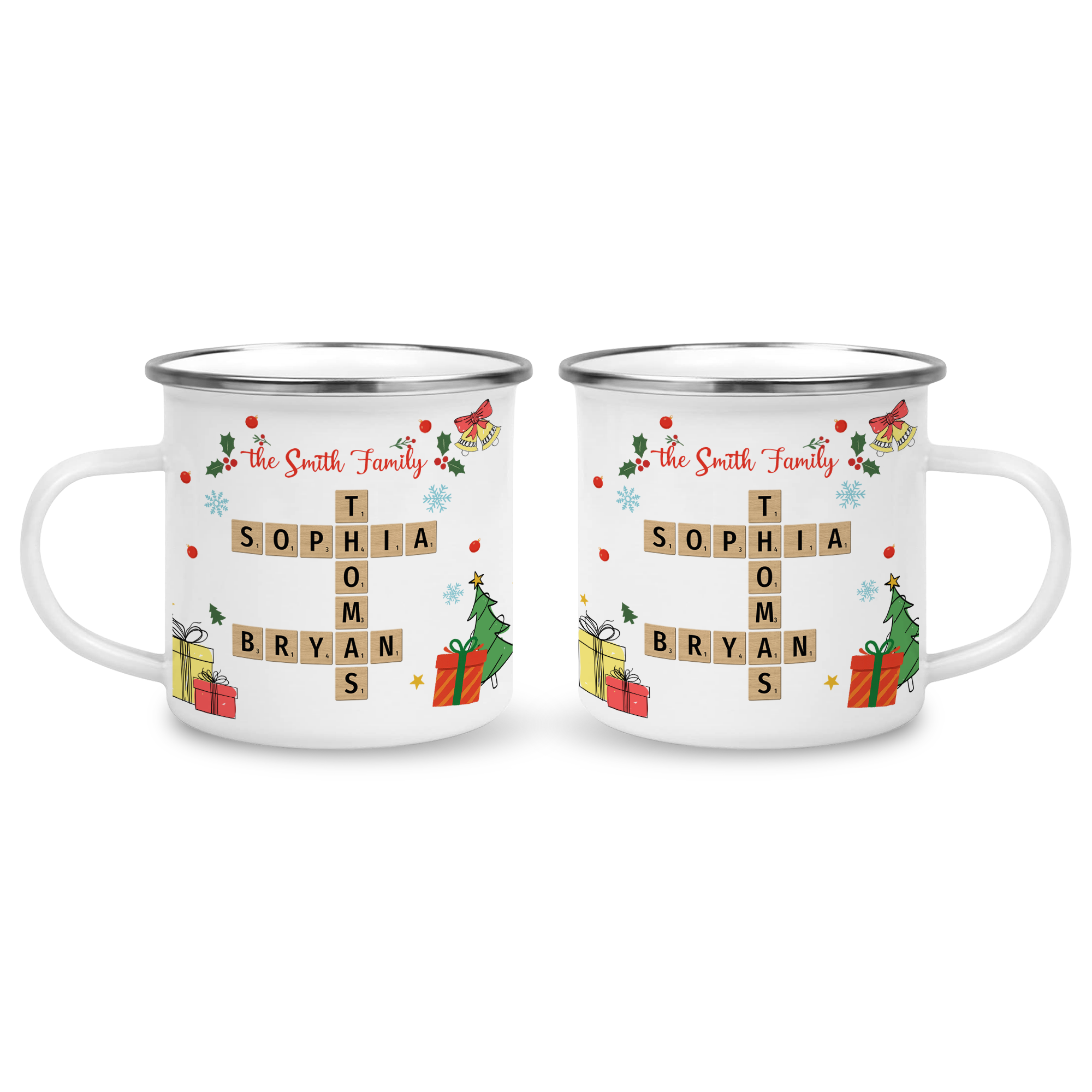 Family Name - Personalized Custom 12oz Enamel Mug