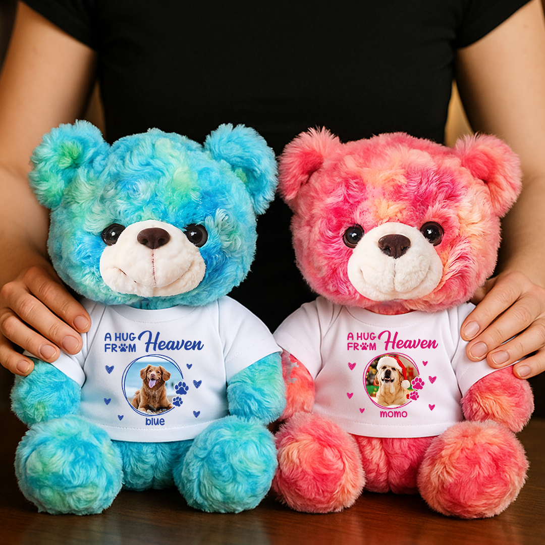 A Hug From Heaven - Personalized Pet Memorial Bear Plush - Pet Memorial Gift