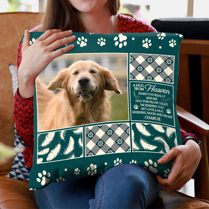 Pet Memorial - Custom Name and Photo Pillow - Personalized Custom Pillow