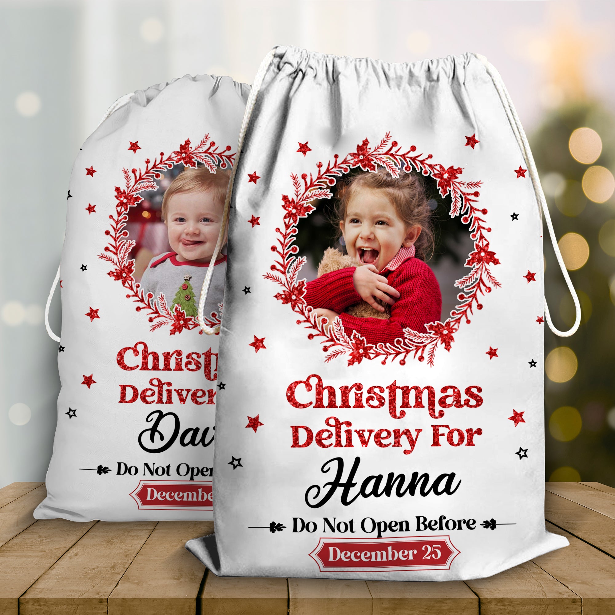Special Delivery - Custom Photo Christmas Bag - Christmas Sack Gift for Kids