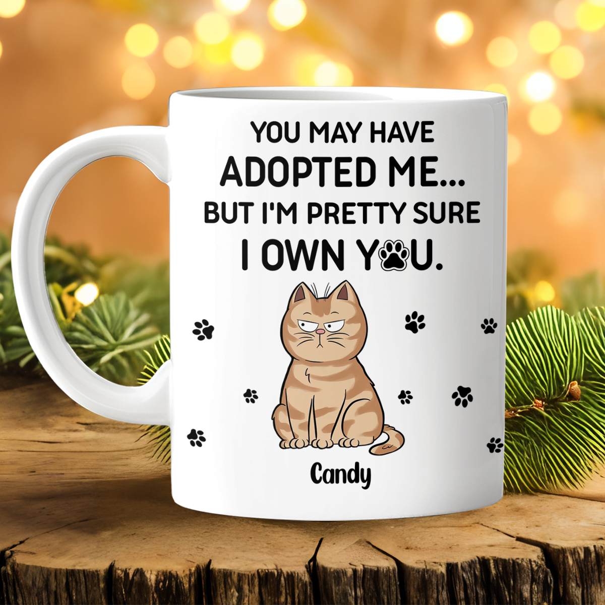 We Own You - Cat Lover Mug - Personalized Custom Mug