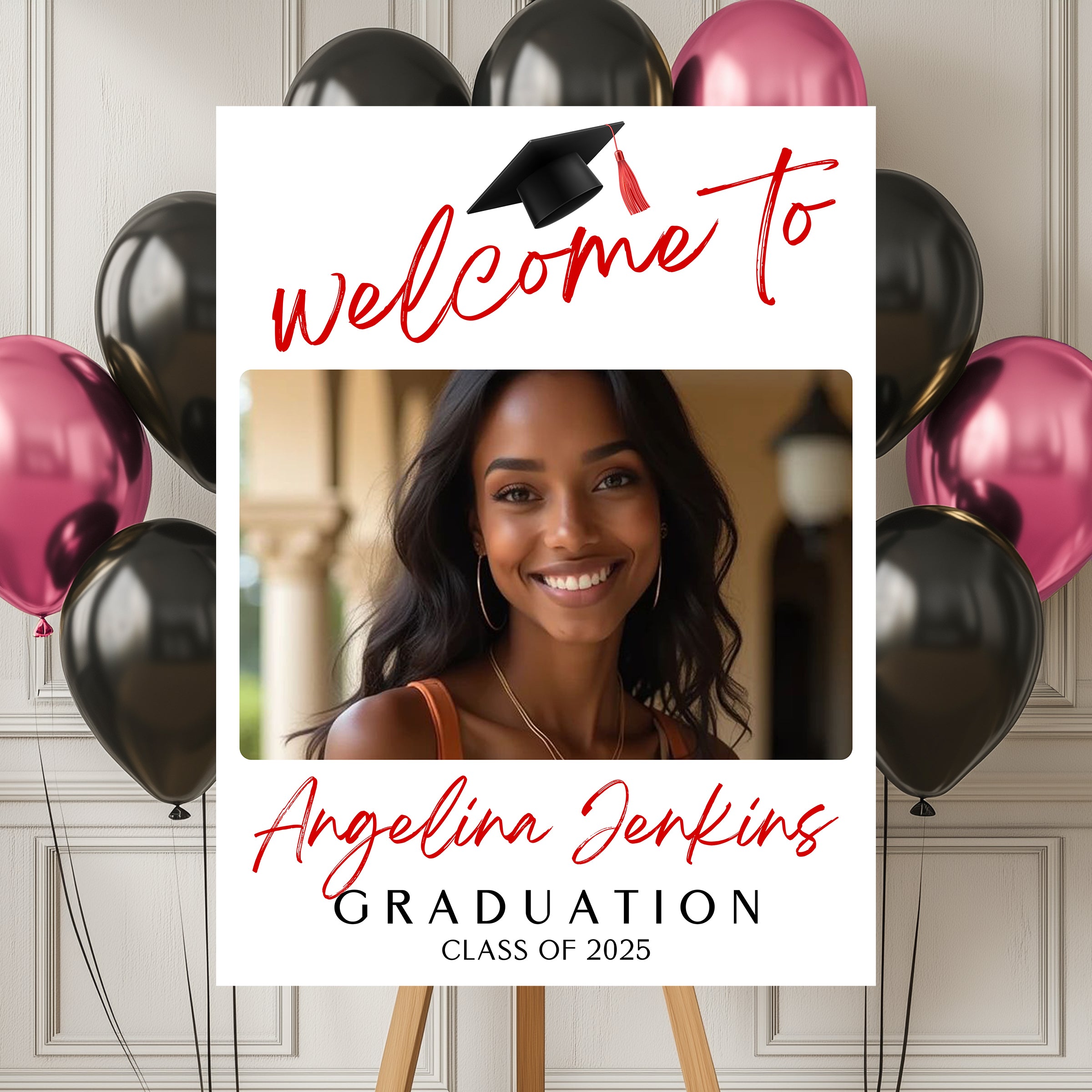Custom Graduation Welcome Sign – Celebrate Your Class of 2025 Graduate in Style