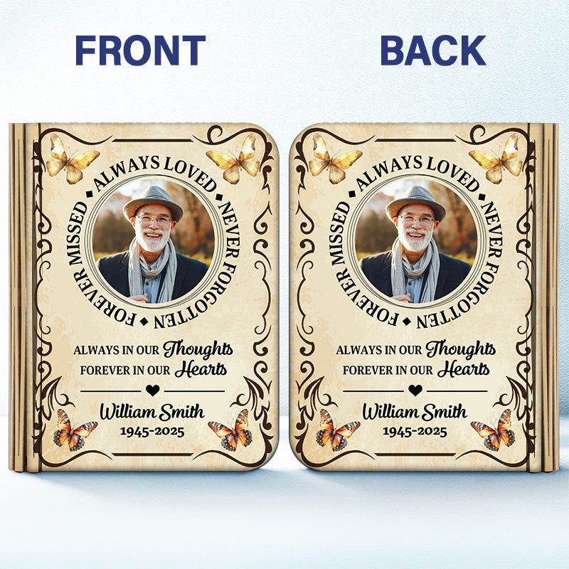 Always Loved Forever Missed - Personalized Book Lamp - Memorial Gift