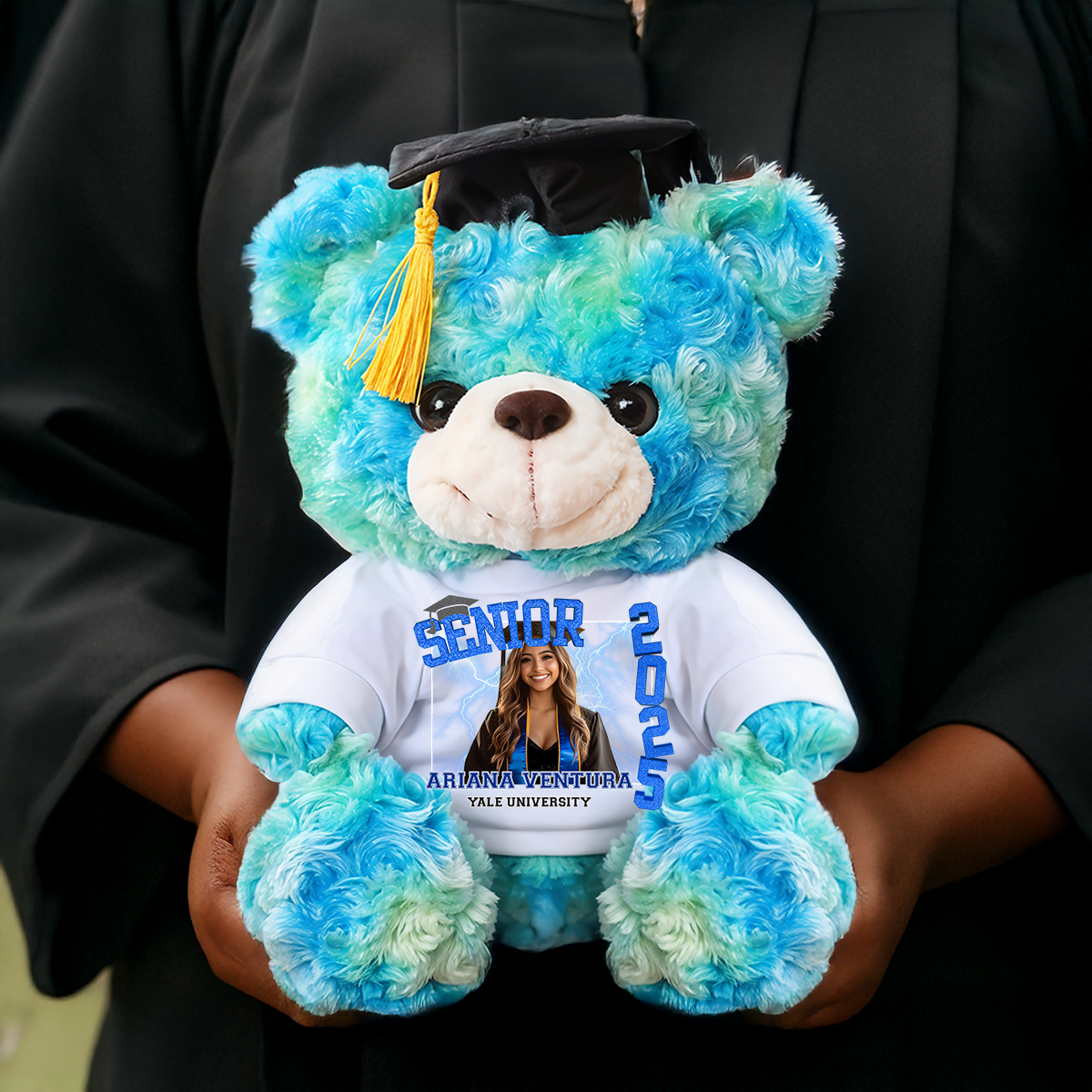 Senior 2025 Personalized Custom Graduation Teddy Bear Plush - Graduate Bear With Cap