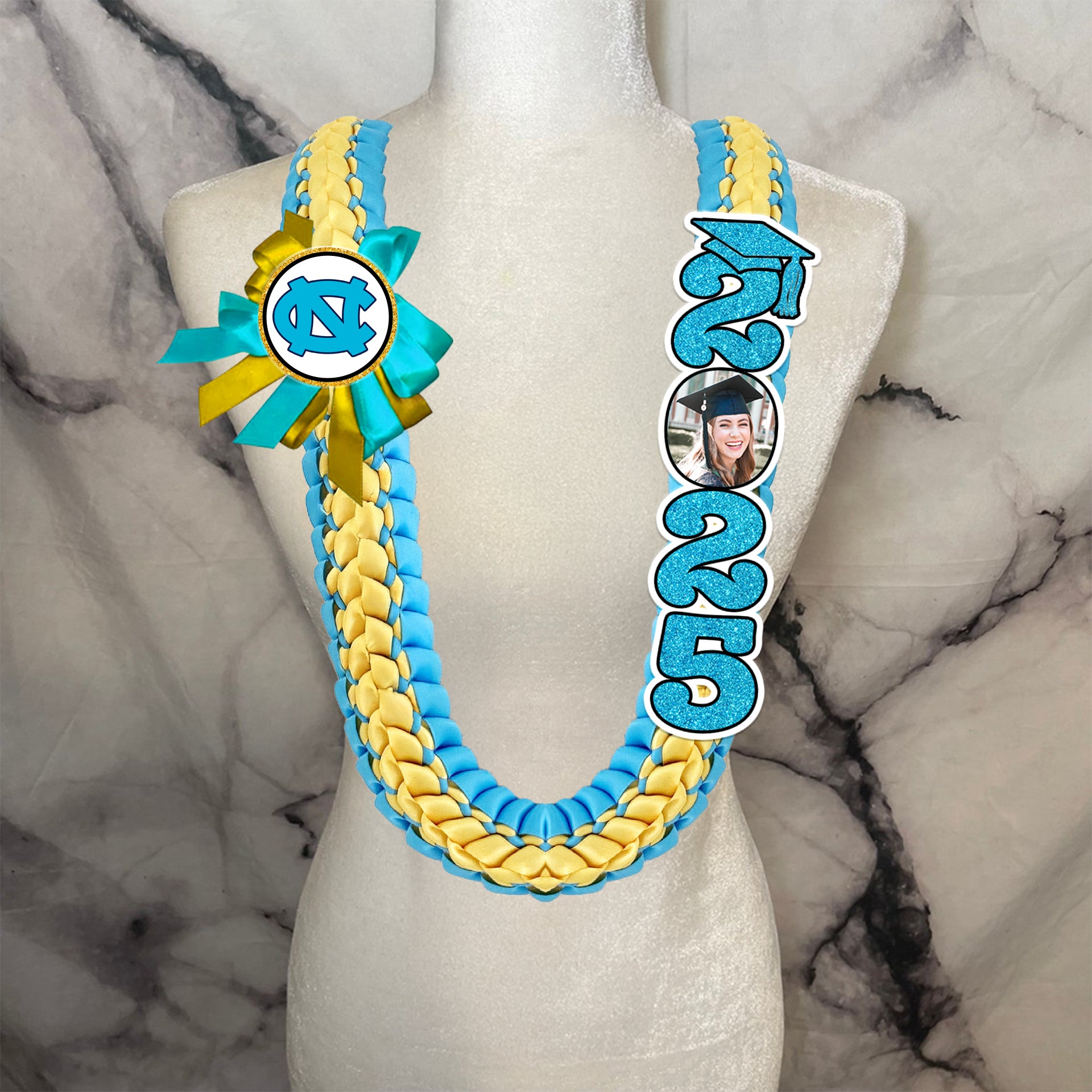 2025 Graduation Lei Custom Name and Photo - Personalized Graduation Lei - Senior 2025