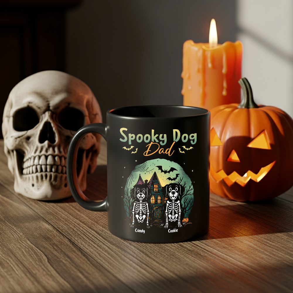 Spooky Dog - Custom Dog Name - Personalized Custom Mug - Halloween Gift