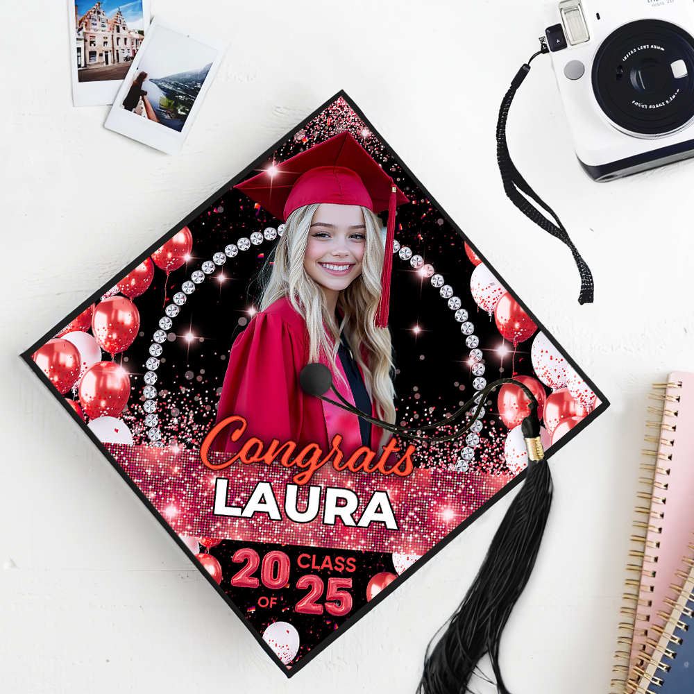 Personalized Class Of 2025 Graduate Cap – Custom Graduation Cap Topper - 2025 Grad Gift