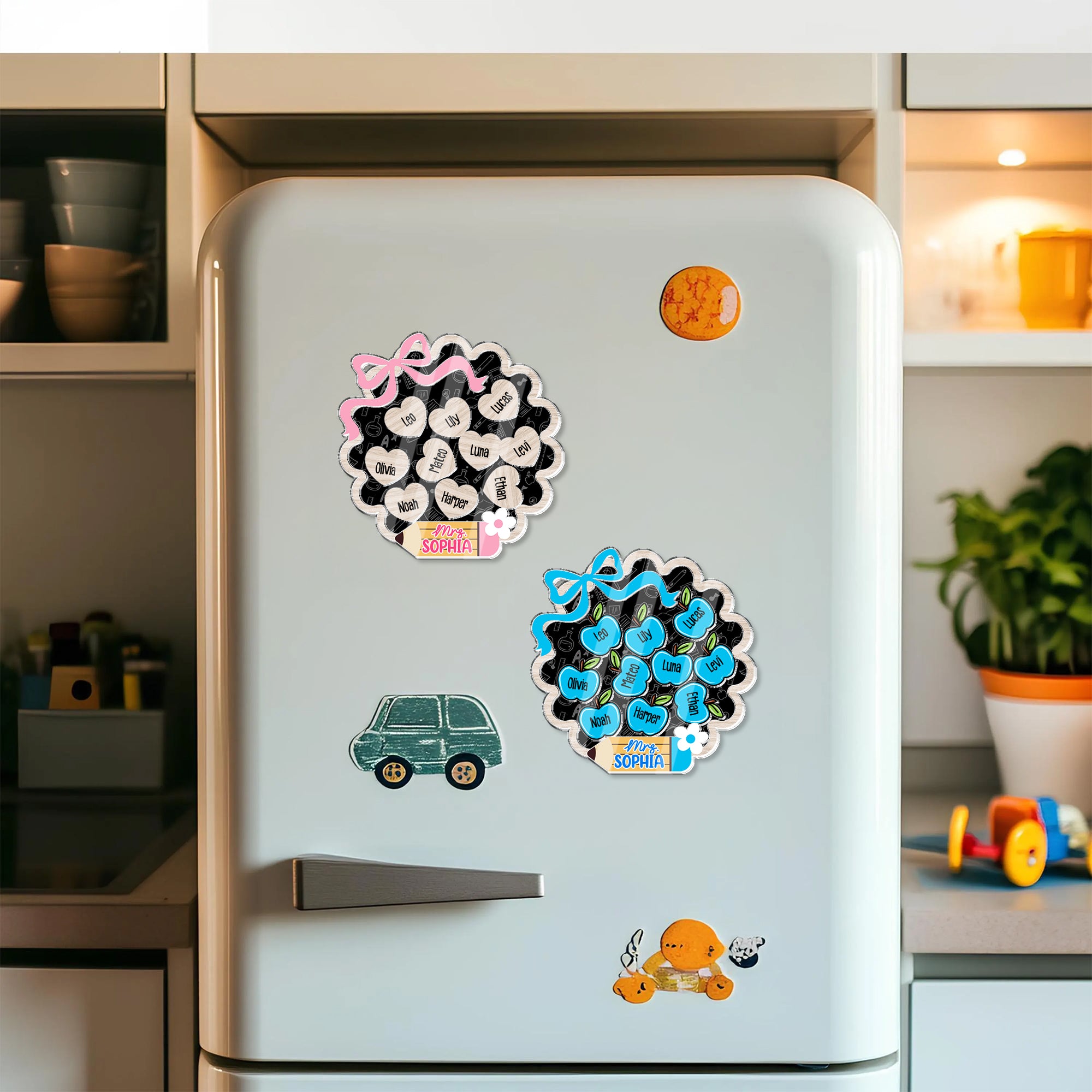 Personalized Teacher Shaker Magnet - Custom Name Gift for Teachers