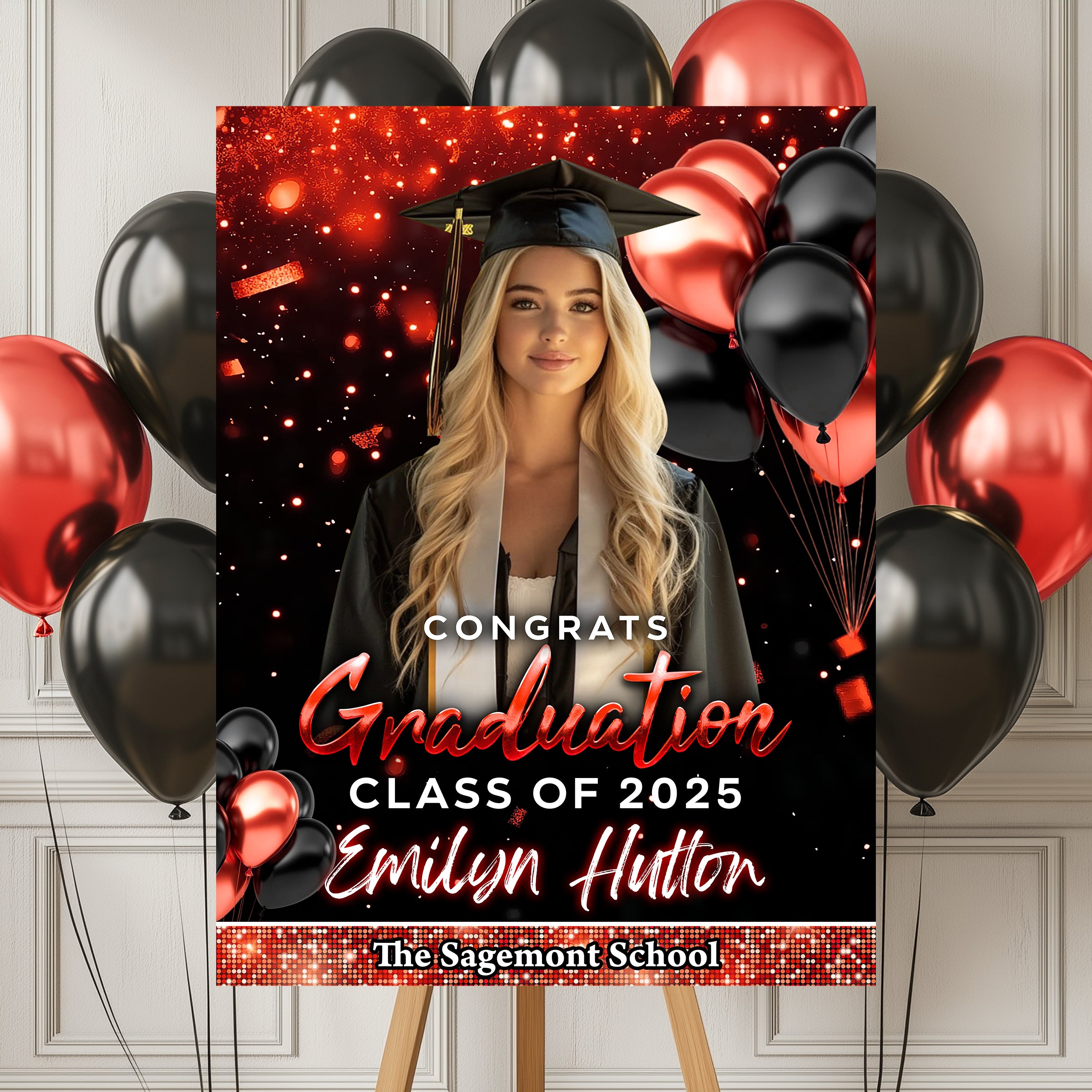 Personalized Congrats Graduation Class Of 2025 Welcome Sign, Graduation Decor, Graduation Gift