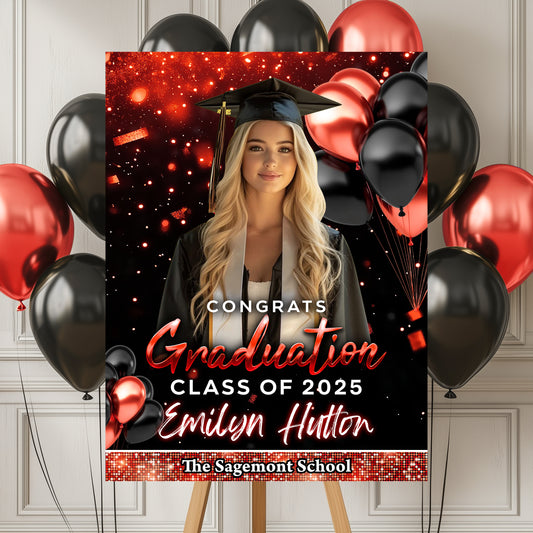 Personalized Congrats Graduation Class Of 2025 Welcome Sign, Graduation Decor, Graduation Gift