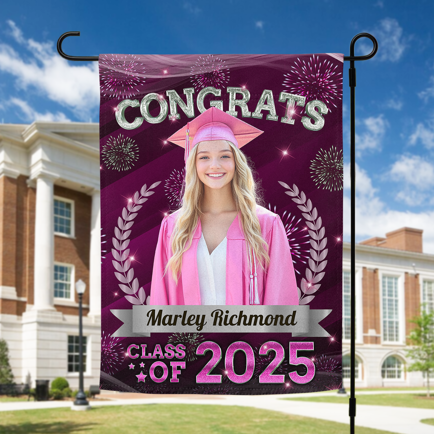 Personalized Class Of 2025 Flag, Custom Photo Congrats Grad Gift, Congrats Grad Gift, Graduation Decorations