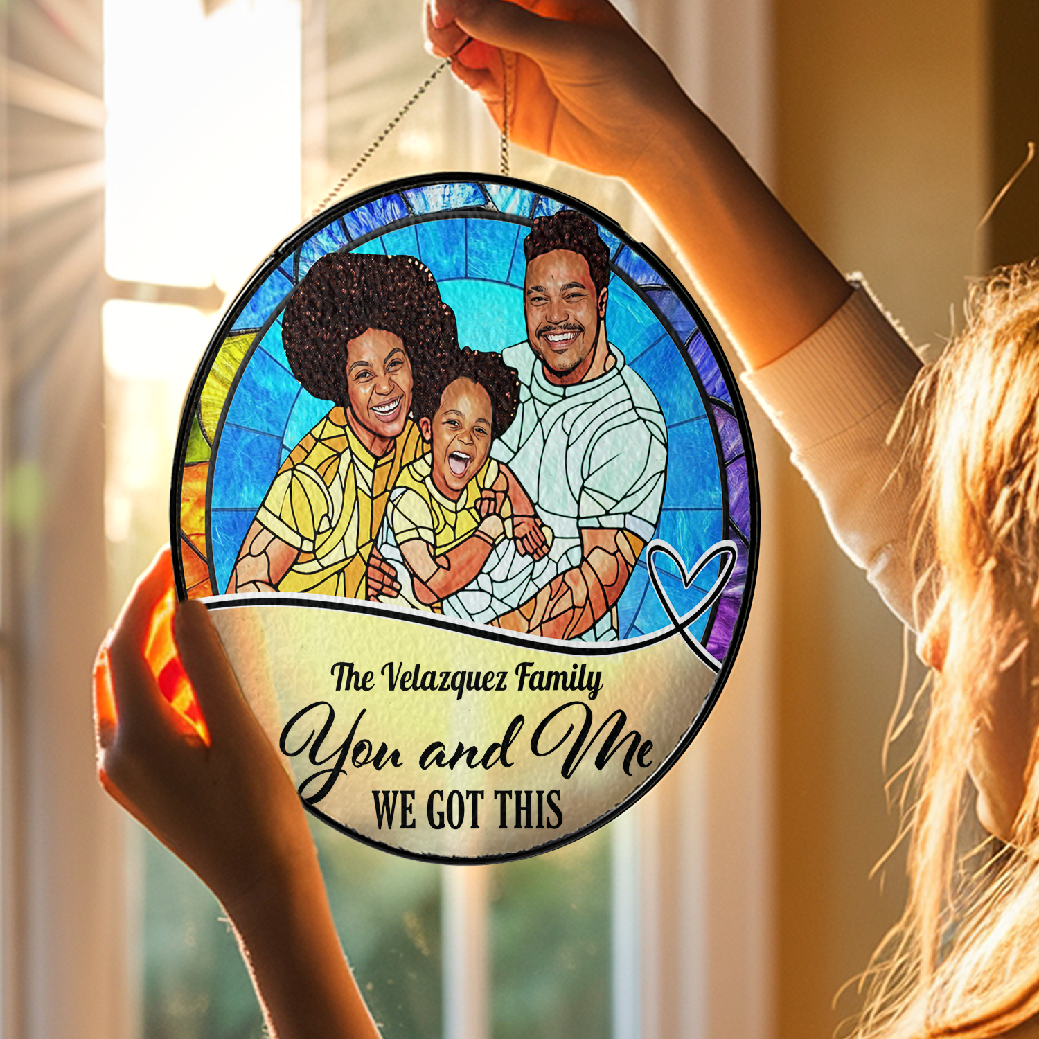 You and Me We got this - Personalized Couple Name and Photo Gift - Custom Shape Acrylic Block Plaque