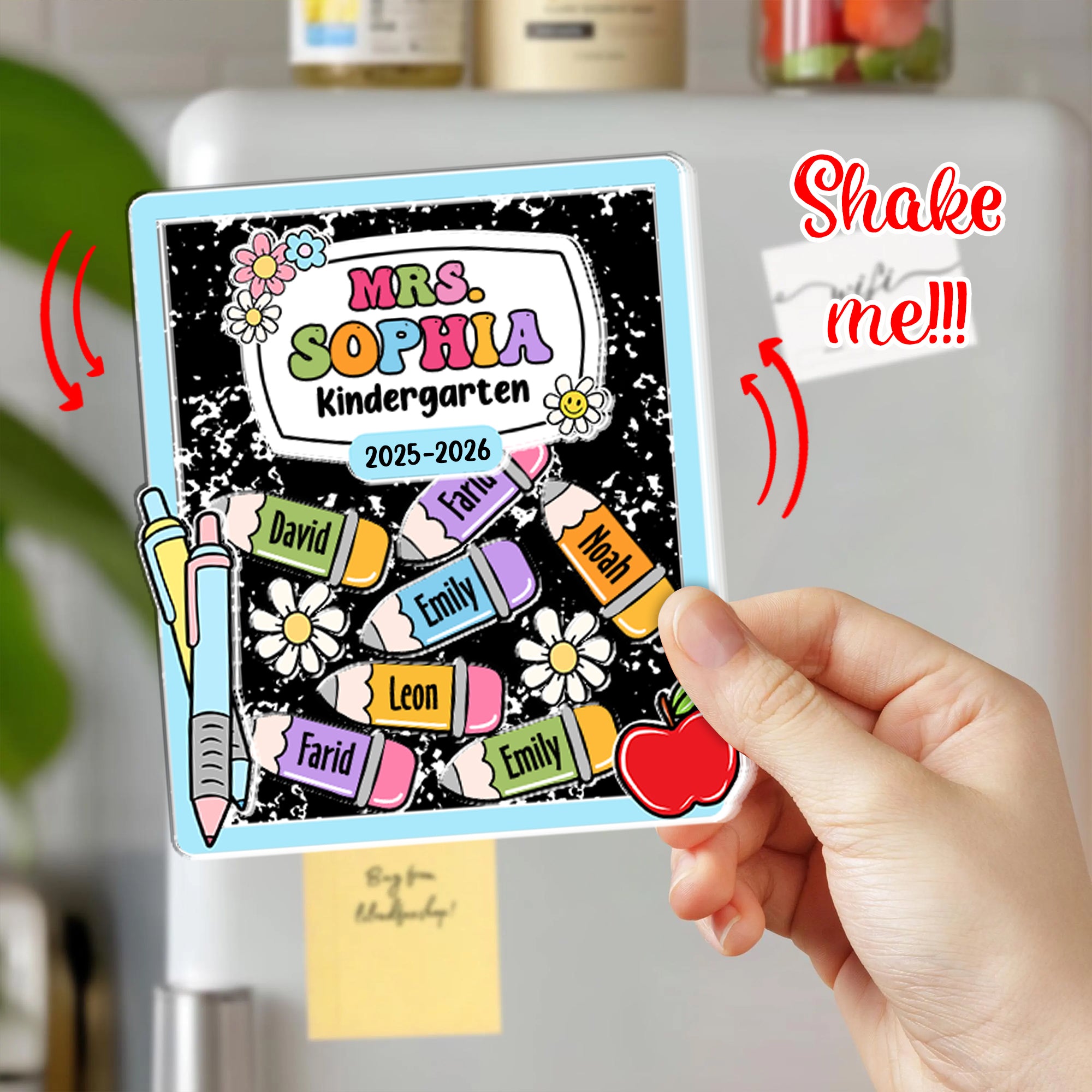 Personalized Shaker Magnet - Custom Name Gift for Teachers