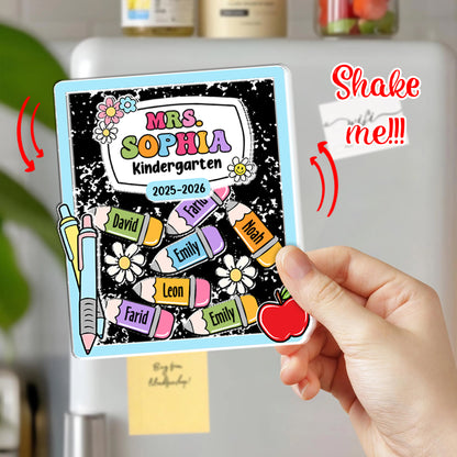 Personalized Shaker Magnet - Custom Name Gift for Teachers