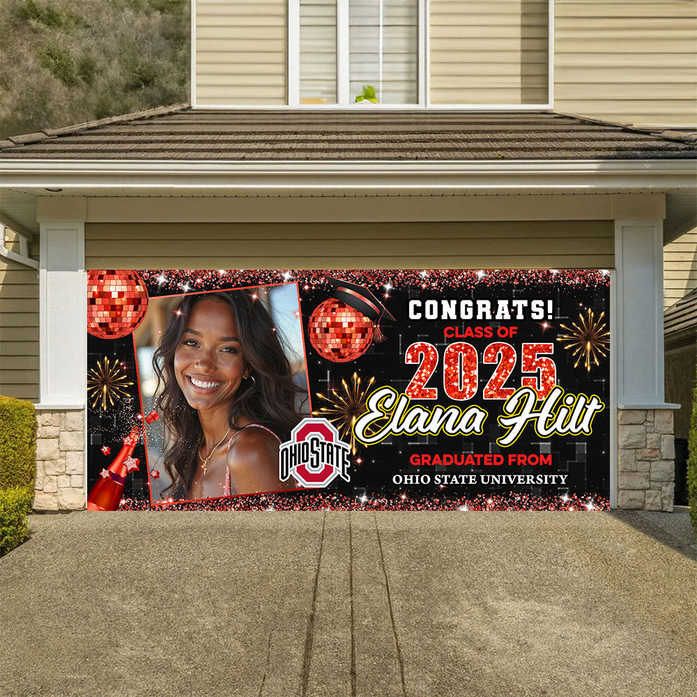 Personalized Graduation Banner – Class of 2025 Custom Name & Photo Party Decoration