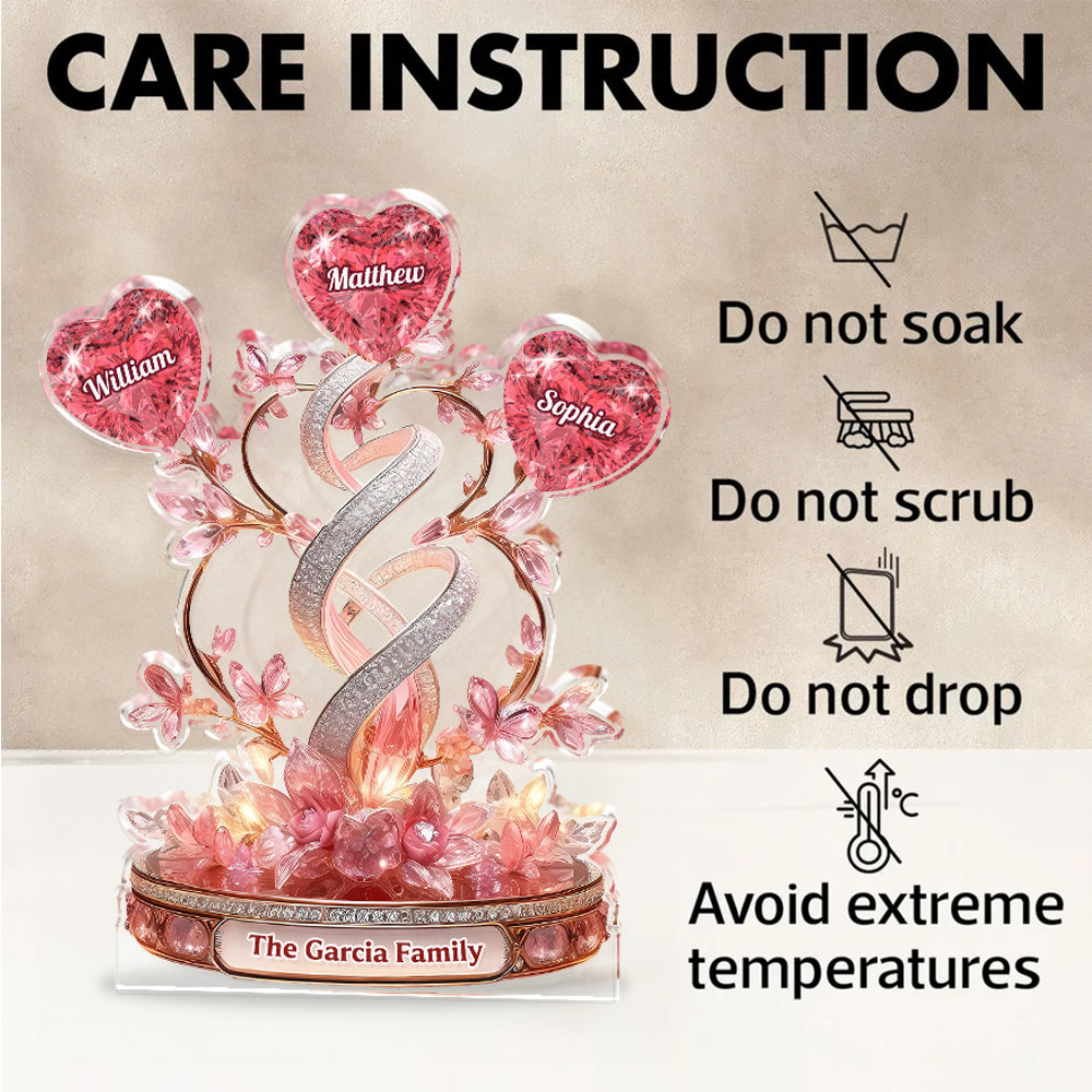 Name with Heart Shape - Personalized Name Gift - Custom Shape Acrylic Block Plaque