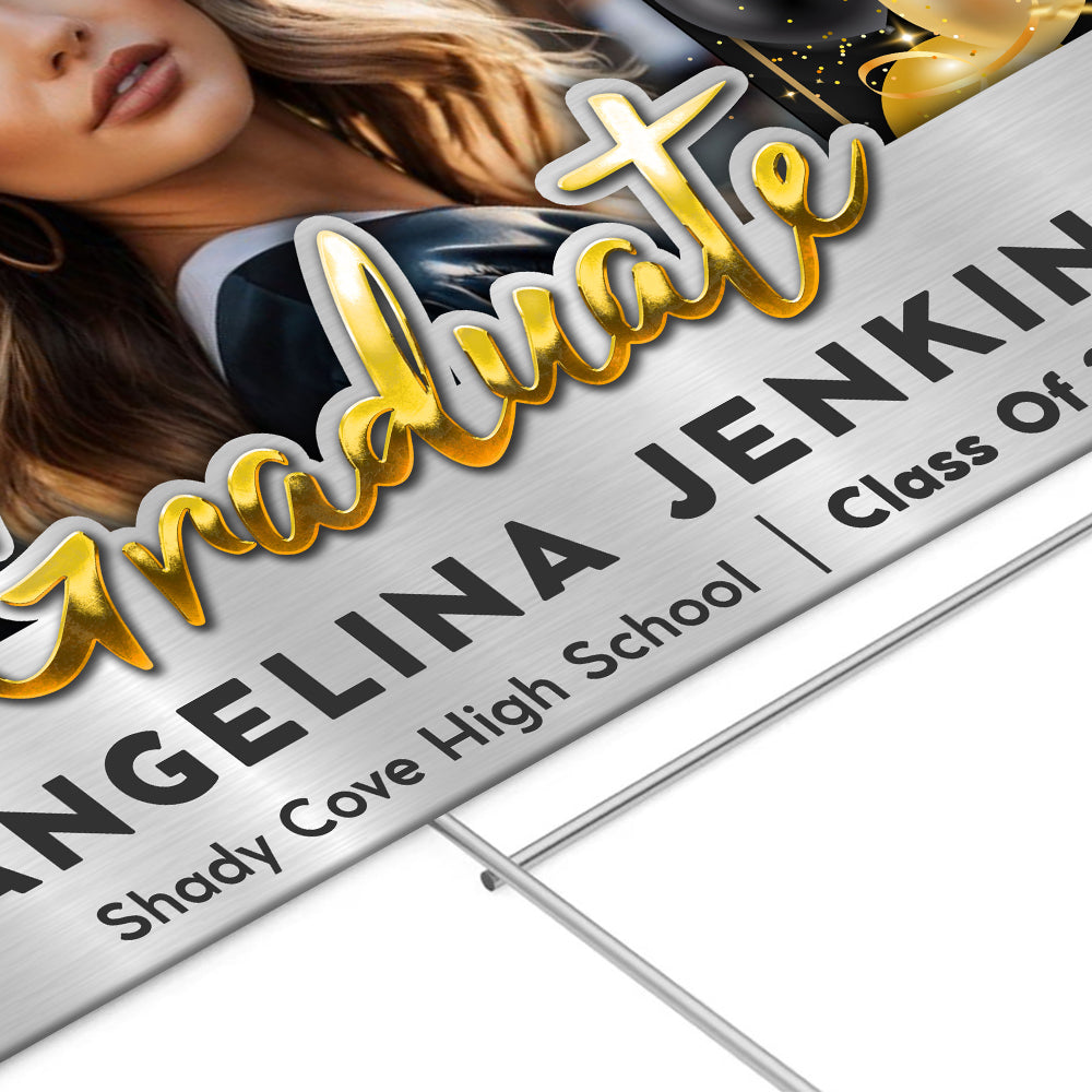 Graduate Class Of 2025 Lawn Sign Personalized Graduation Lawn Sign, Graduation Gift, , Graduation Decor