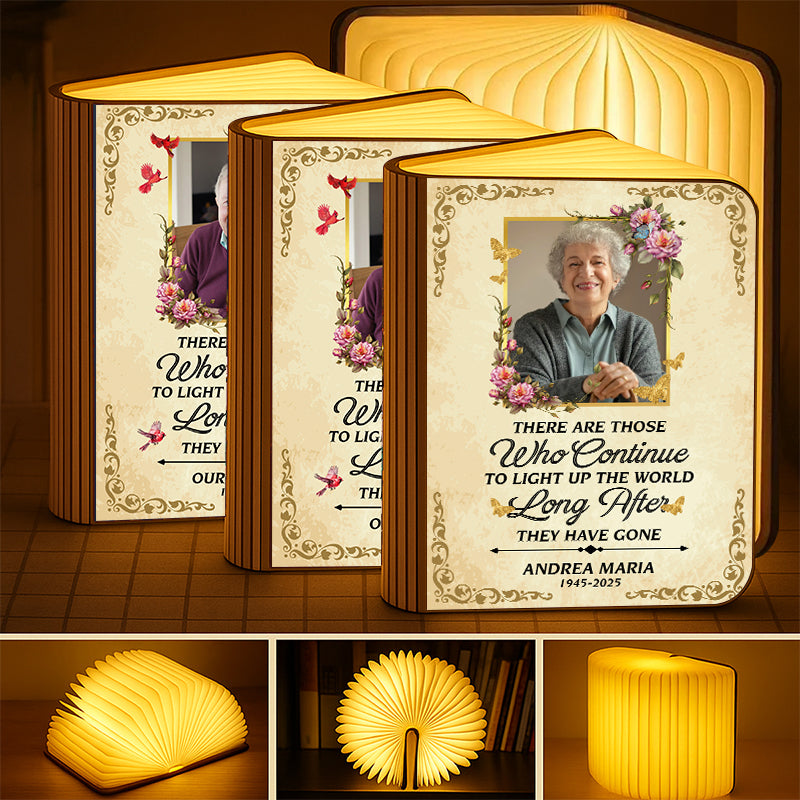 Light Up The World - Personalized Book Lamp - Memorial Gift