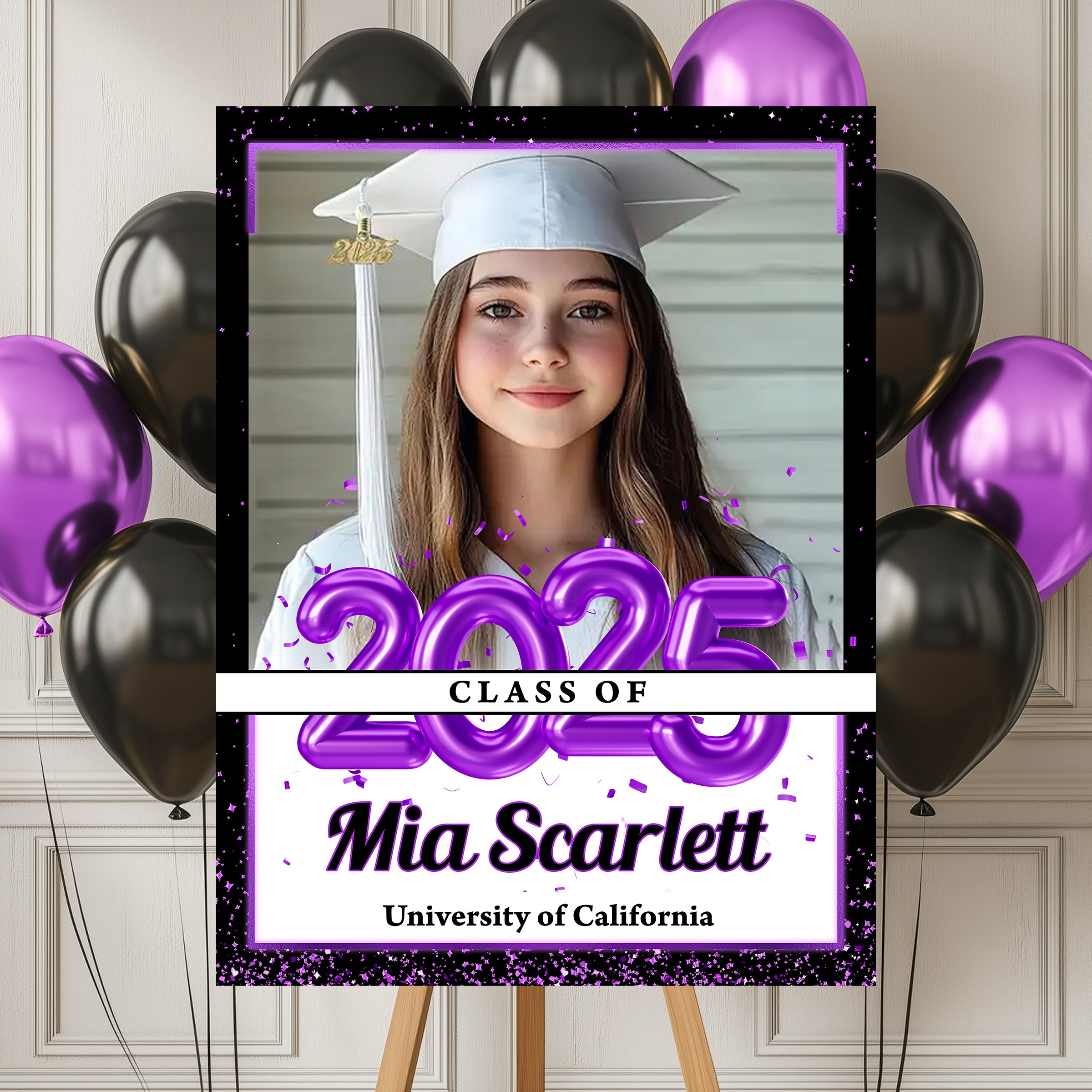 Personalized Grad Law Sign – Custom Name, School & Photo for Class of 2025
