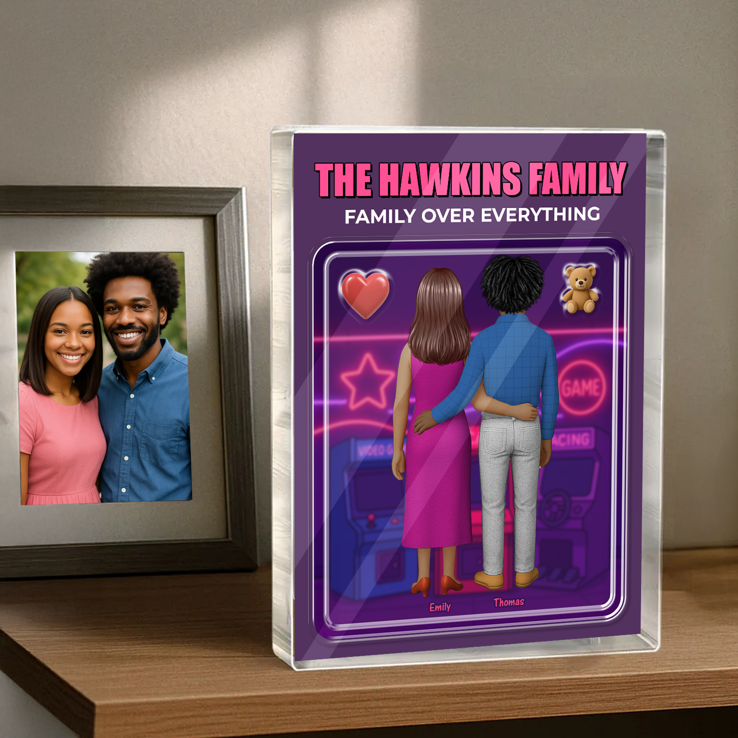 Our Family  Figures Realistic Figures Style - Custom Figure Personalized Acrylic Block Plaque