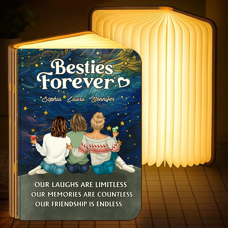 Besties Forever - Personalized Book Lamp - Christmas Gift