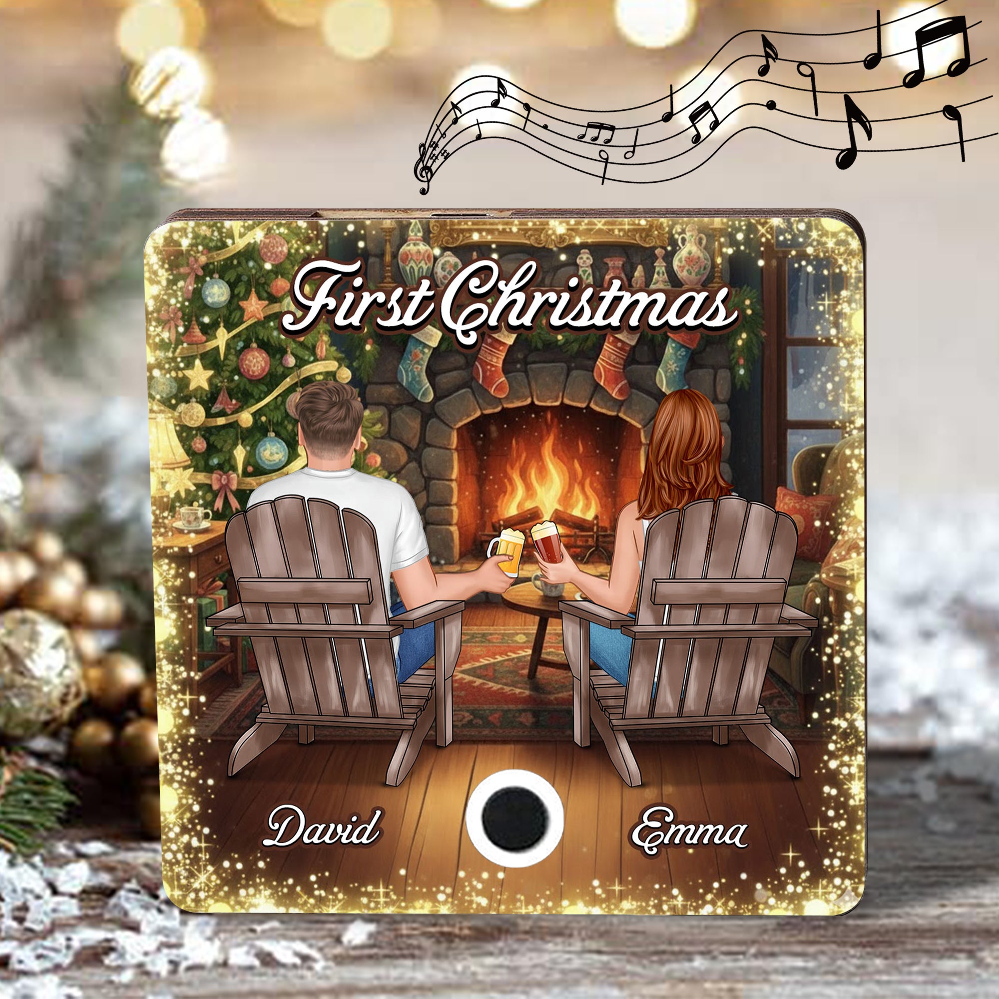 Customized Music Fridge Magnet - Personalized Photo Fridge Magnet - Can Play Songs and Adjust Volume