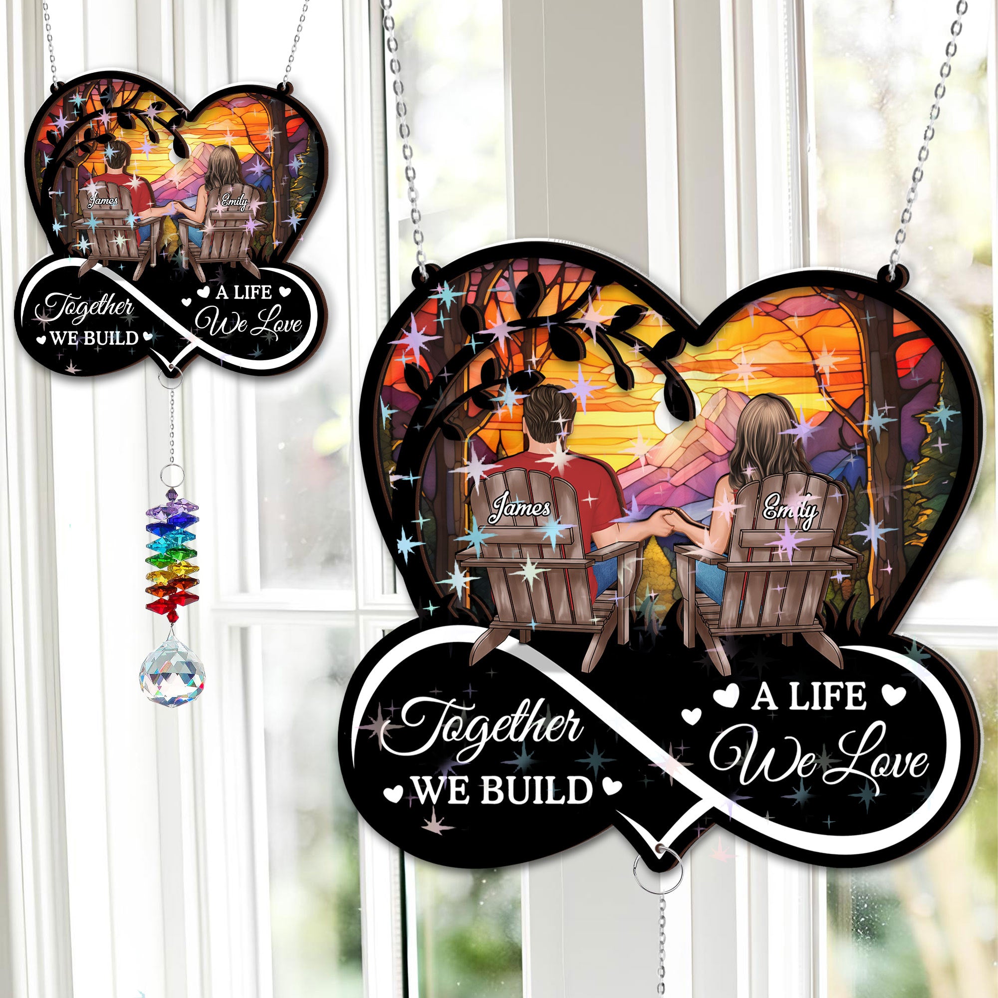 I Am Always With You - Ornament Hanging Piece With Crystal Charm