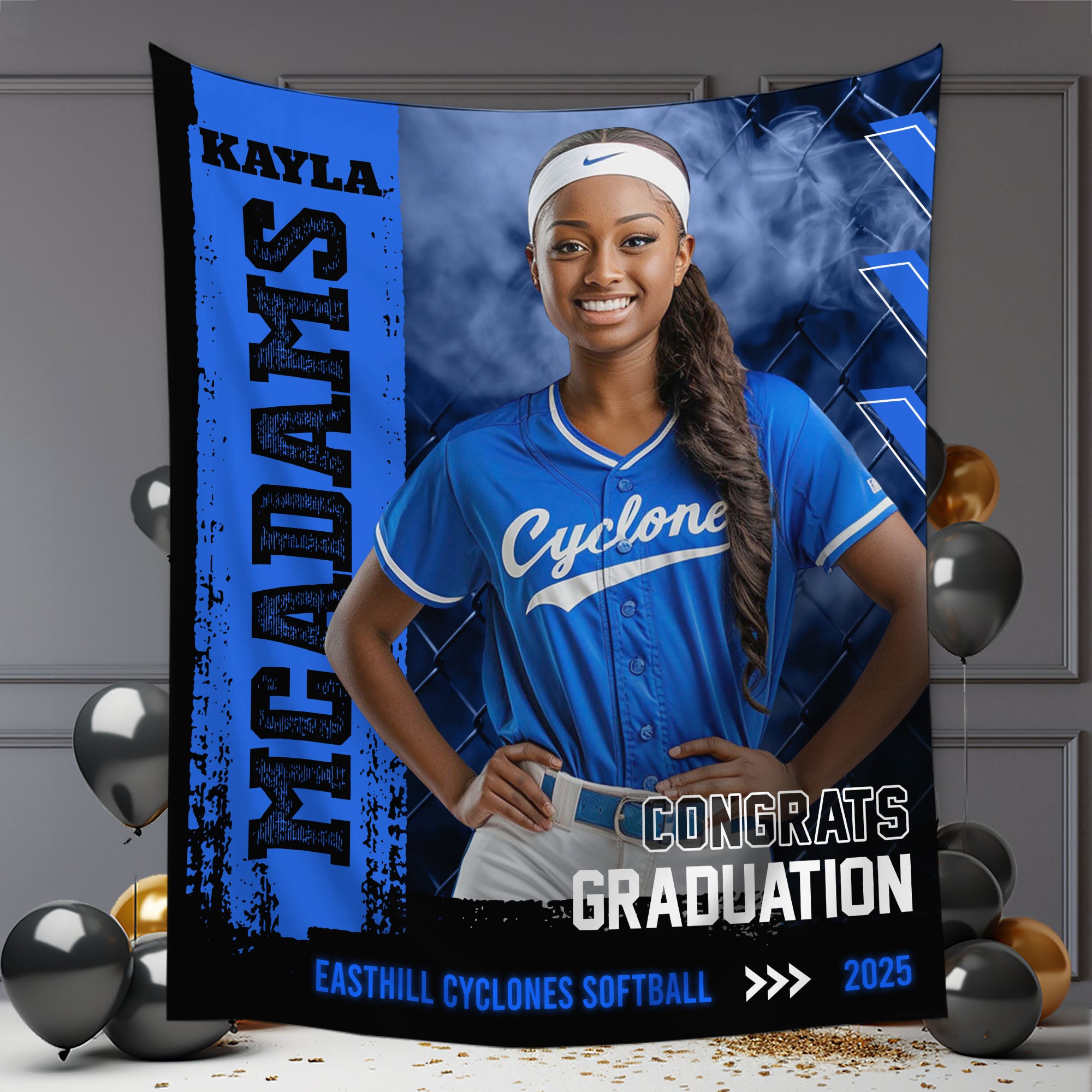 Personalized Congrats Graduation 2025 Backdrop – Custom Name & Photo Graduation Party Decorations