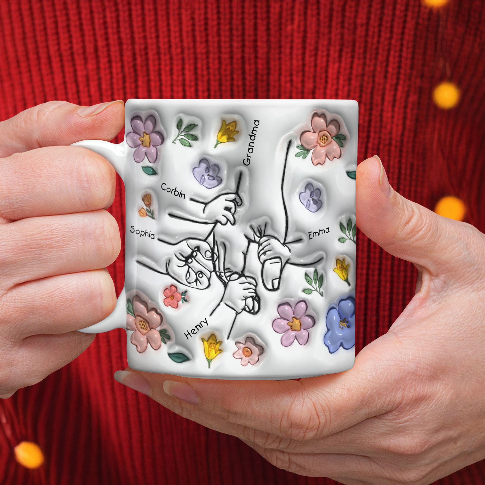 You Hold Our Hands And Our Hearts - Family Gift - Personalized Custom Mug