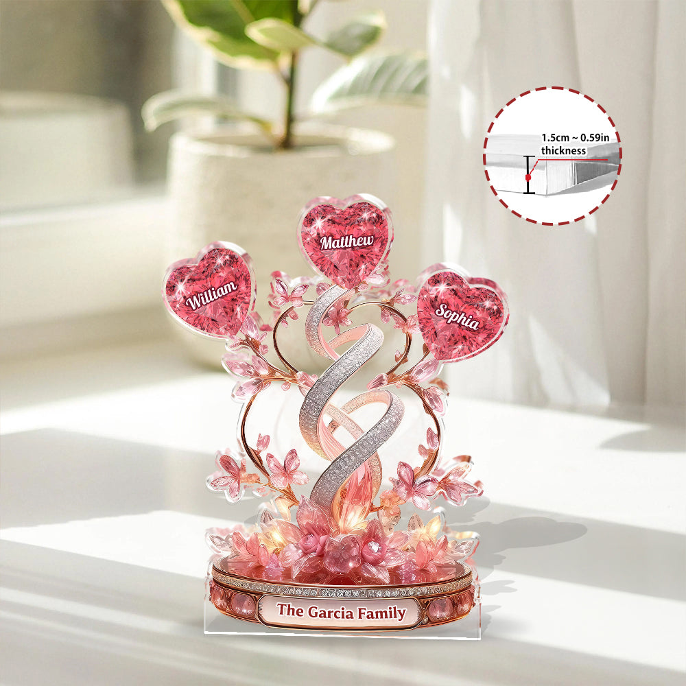 Name with Heart Shape - Personalized Name Gift - Custom Shape Acrylic Block Plaque