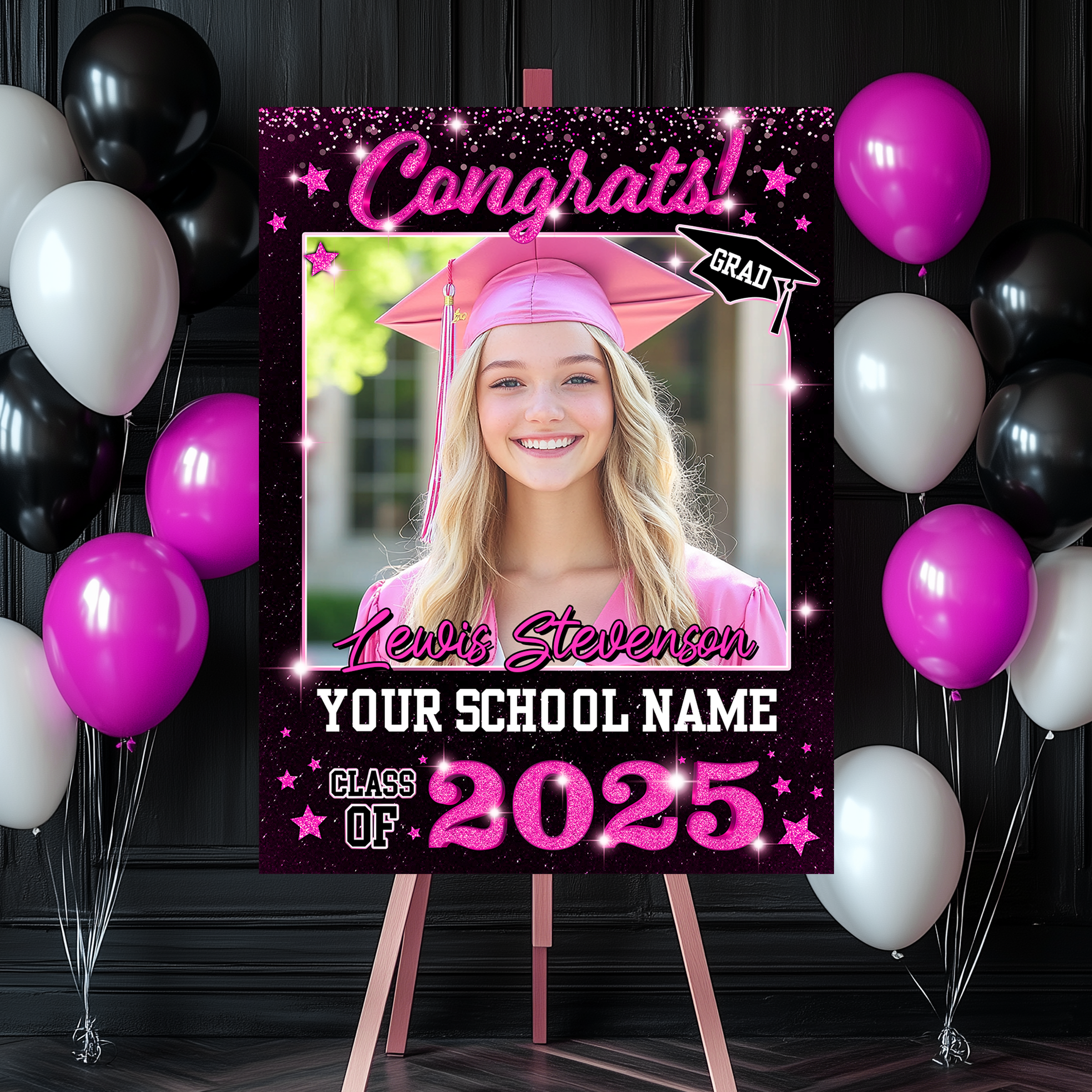 Congrats Class Of 2025 Welcome Sign Personalized Photo Welcome Sign, Graduation Decor