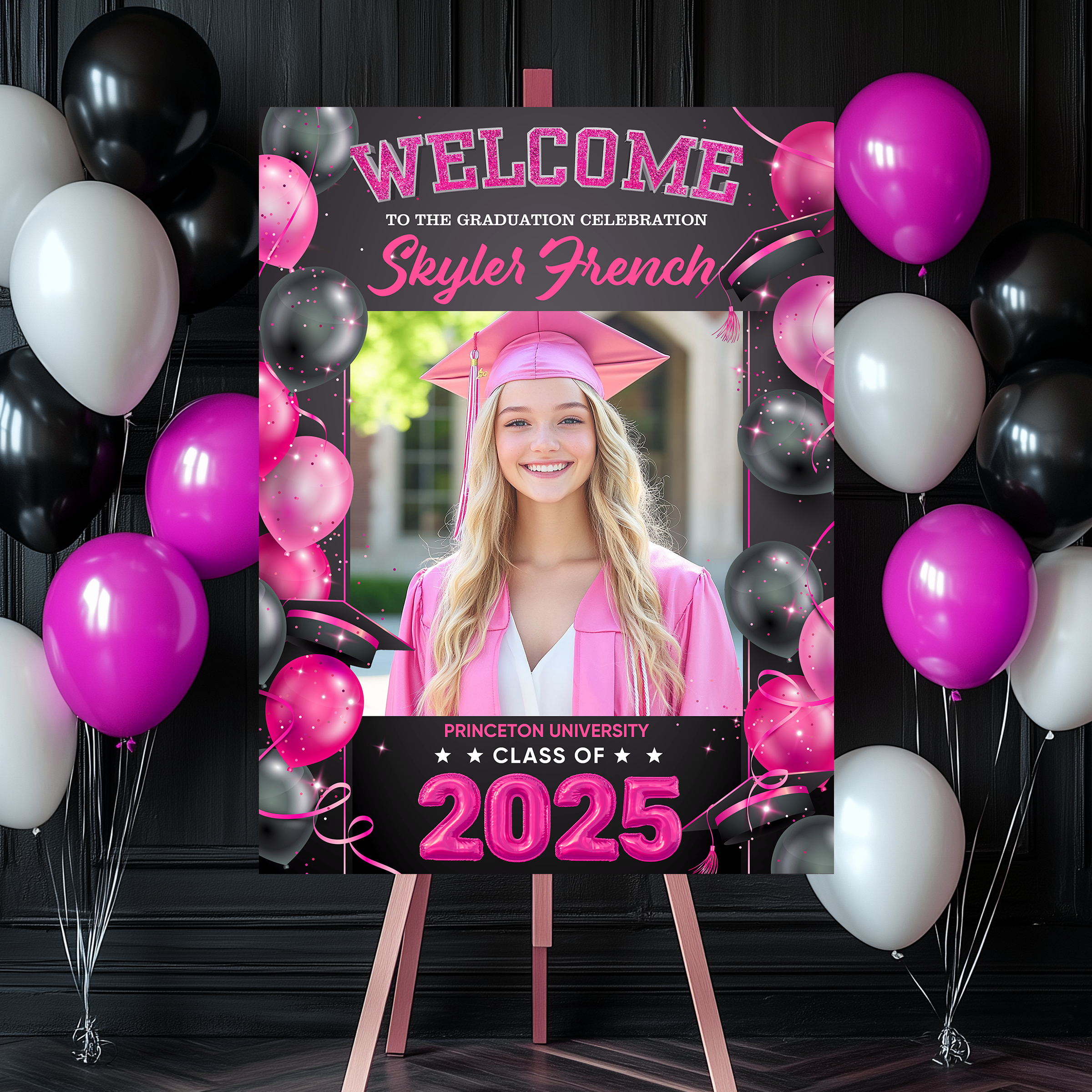 Personalized Photo Welcome To The Graduation Celebration Welcome Sign, Class Of 2025, Graduation Decor