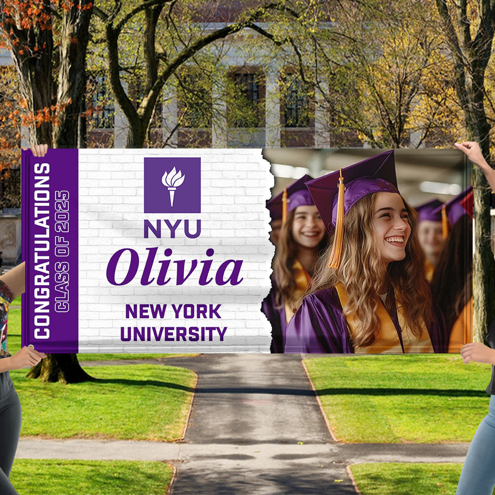 Congrats Grad Graduation Banner – Class of 2025 Party Decoration