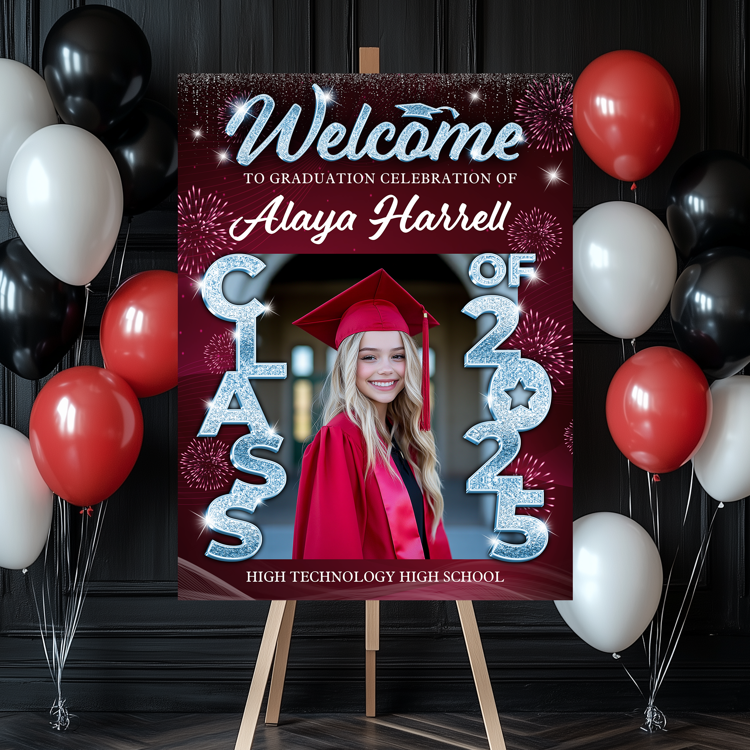 Welcome To The Graduation Celebration Class Of 2025 Personalized Graduation Welcome Sign