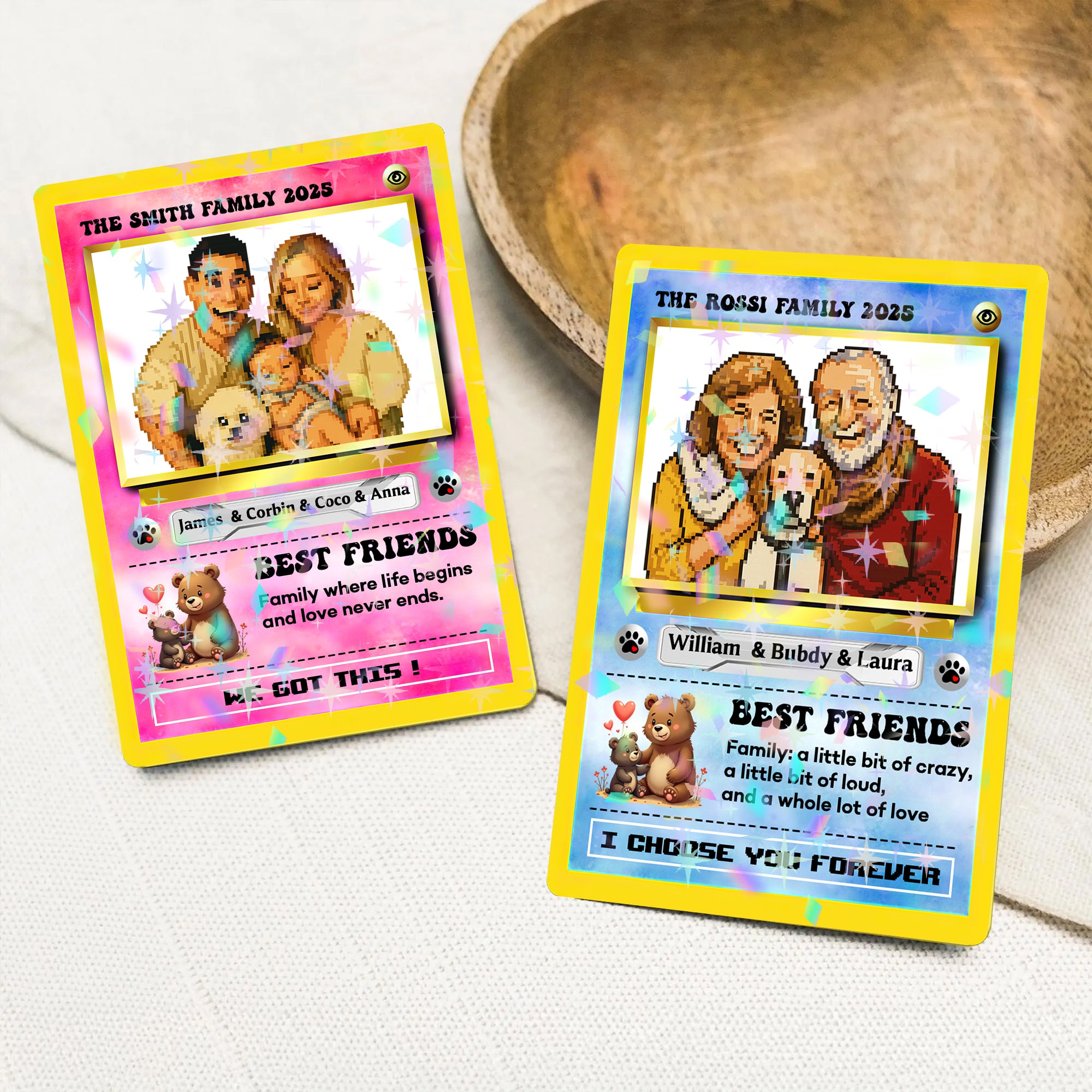 Personalized Pet Lover Gift - Custom Name and Photo - Custom Shape Hologram Ornament