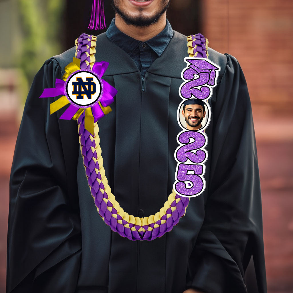 2025 Graduation Lei Custom Name and Photo - Personalized Graduation Lei - Senior 2025