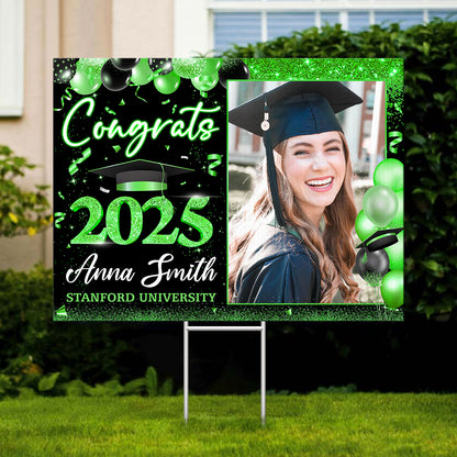 Congrats 2025 Lawn Sign Personalized Graduate 2025 Graduation Lawn Sign