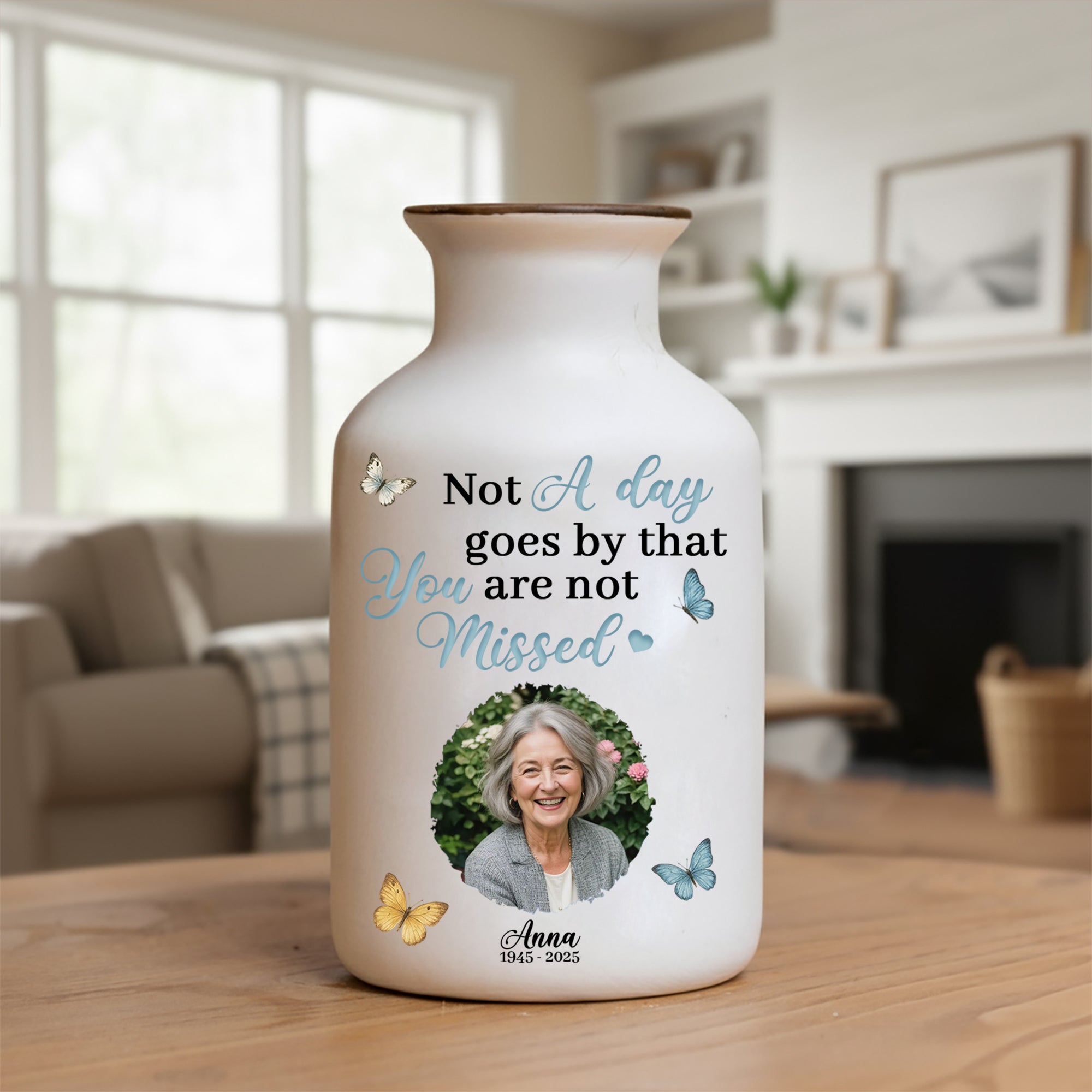 Someone We Love Is In Heaven - Personalized Elegant Ceramic Flower Pot Minimalist - Memorial Gift