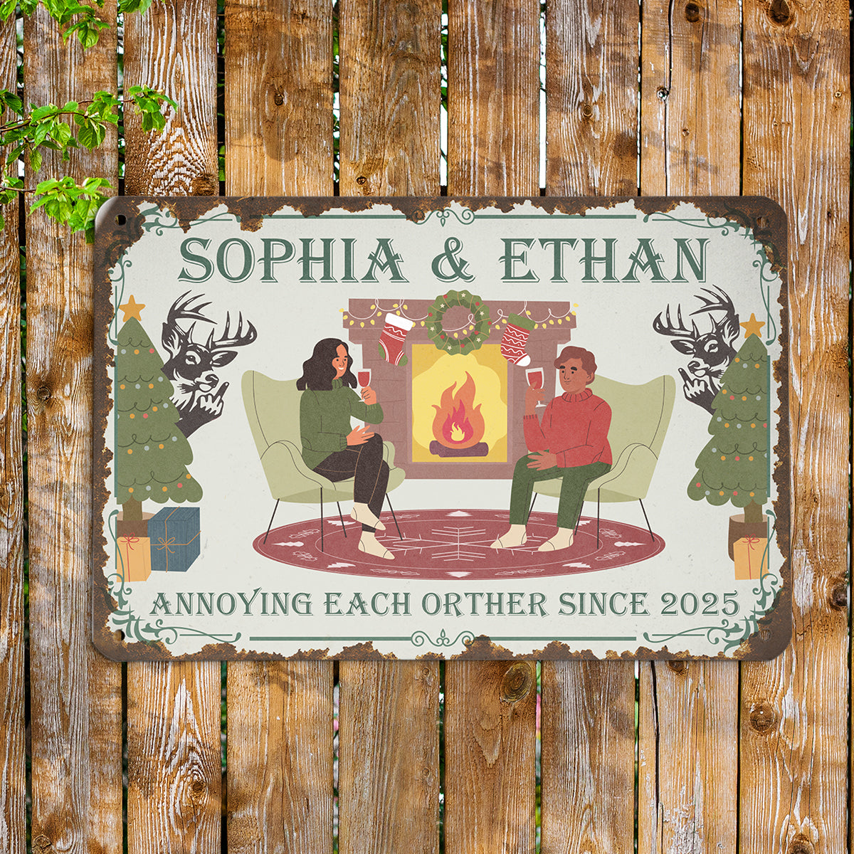 Annoying Each Other Since - Custom Classic Metal Signs, Yard Sign - Couple Gift