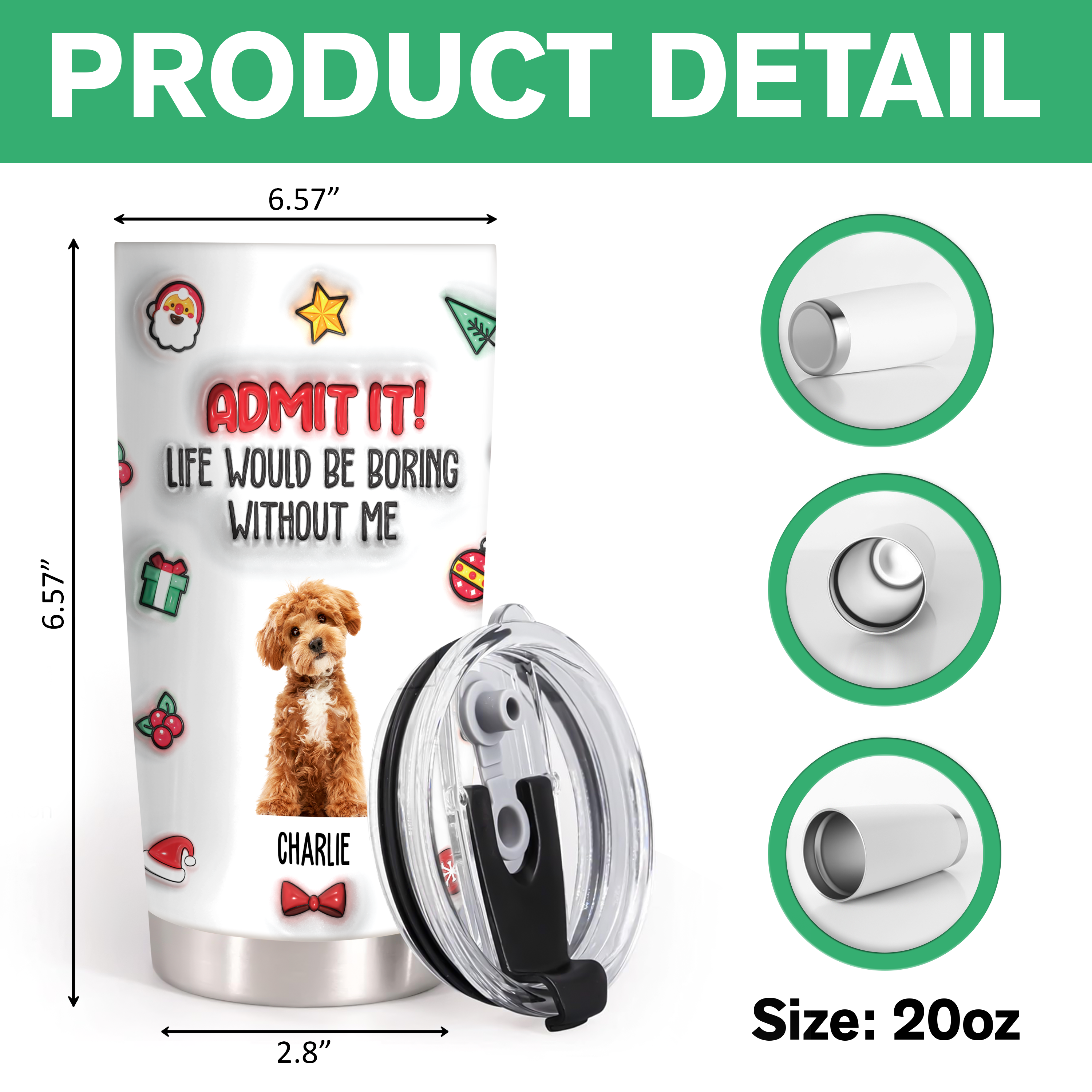 Admit it! - Personalized Custom 3D Inflated Effect Tumbler