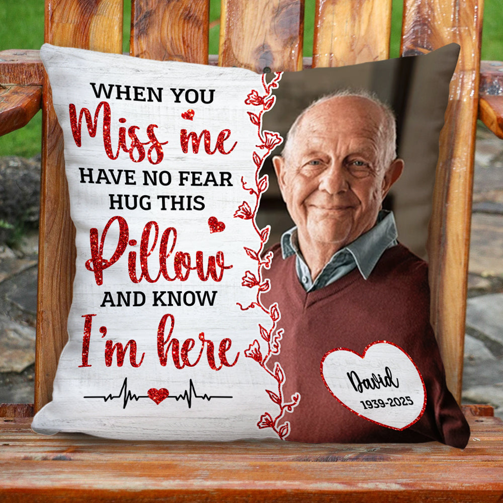 Custom Name and Photo Pillow - Memorial Personalized Custom Pillow - Sympathy Gift