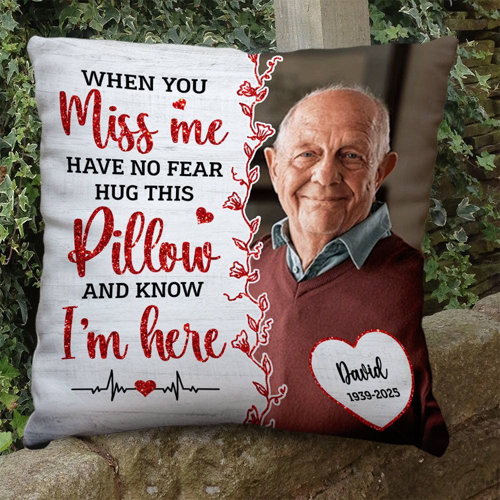 Custom Name and Photo Pillow - Memorial Personalized Custom Pillow - Sympathy Gift