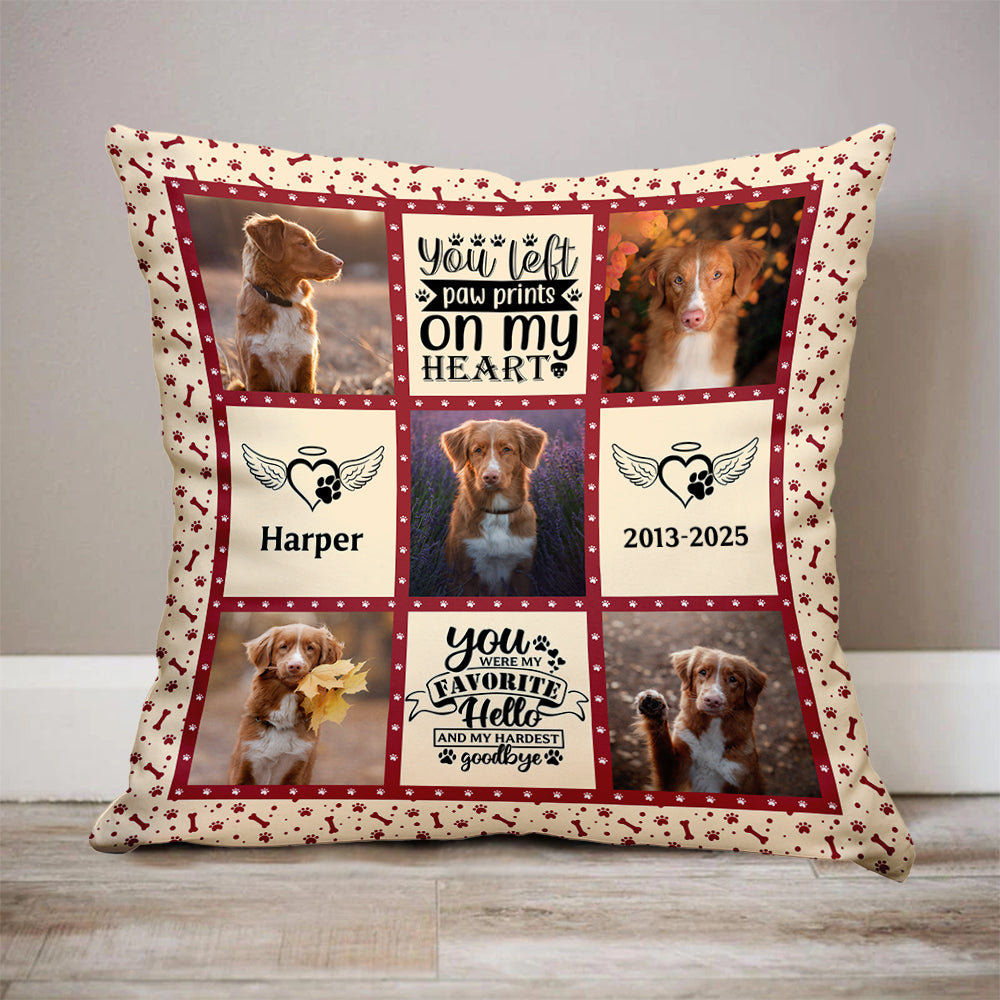 Pet Memorial - Custom Photo Pillow - Memorial Personalized Custom Pillow