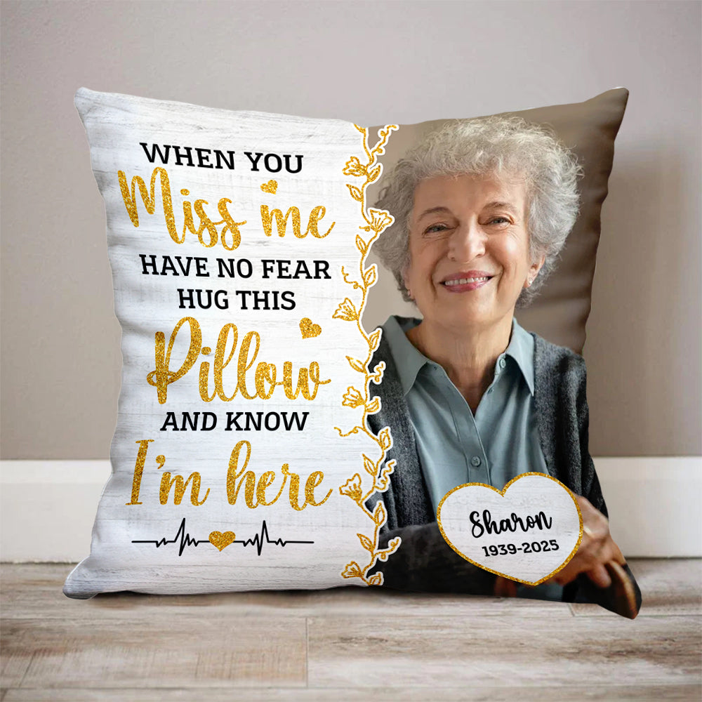 Custom Name and Photo Pillow - Memorial Personalized Custom Pillow - Sympathy Gift