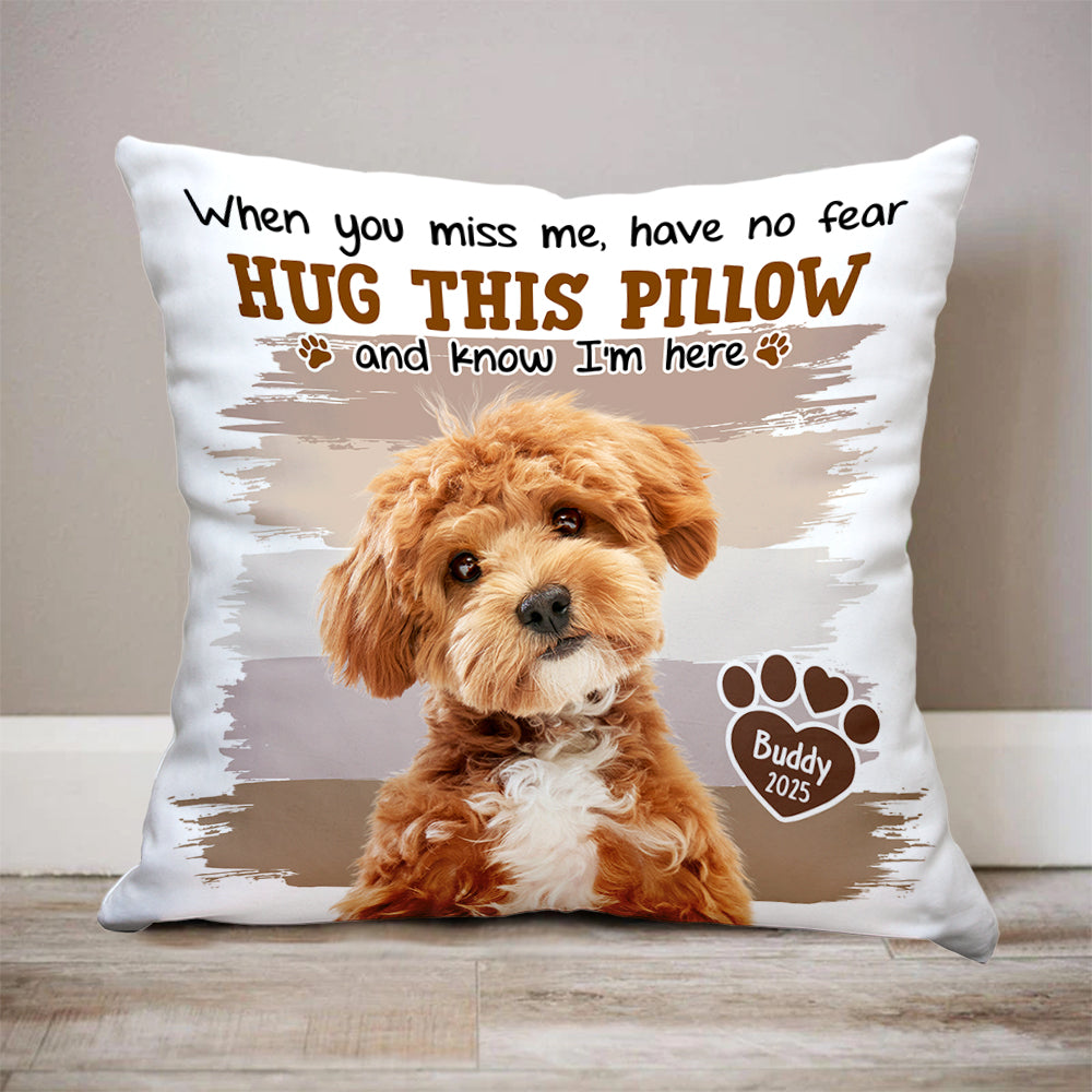 Pet Memorial - Custom Name and Photo Pillow - Memorial Gift