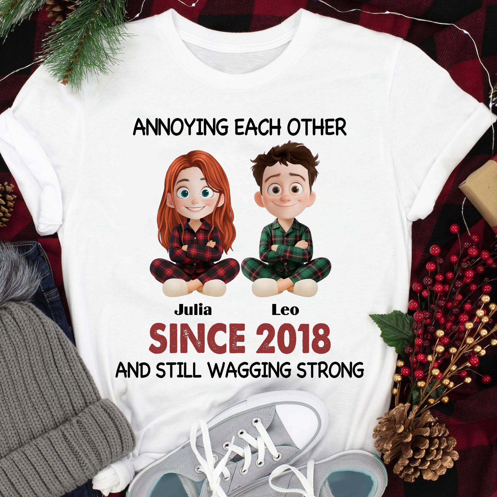 Annoying Each Other Since - Custom Name and Appearance Shirt - Personalized Custom T-shirt