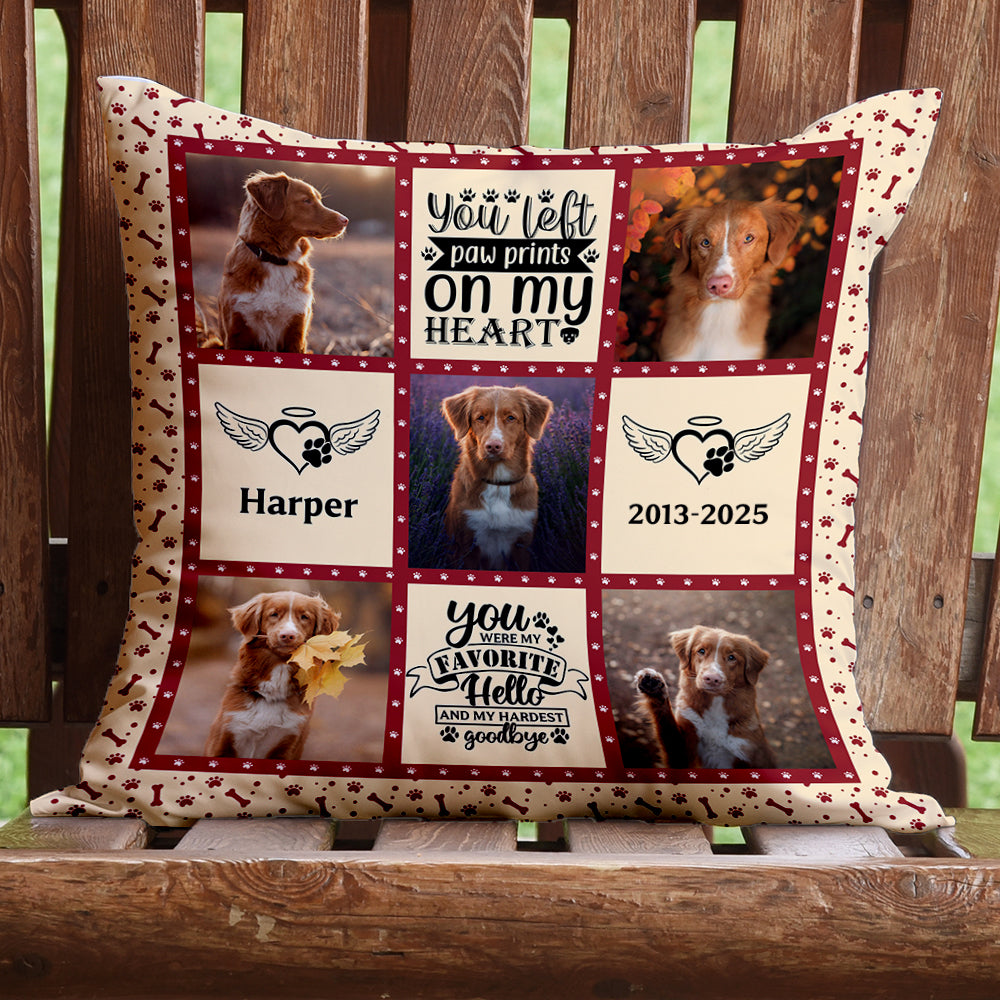 Pet Memorial - Custom Photo Pillow - Memorial Personalized Custom Pillow