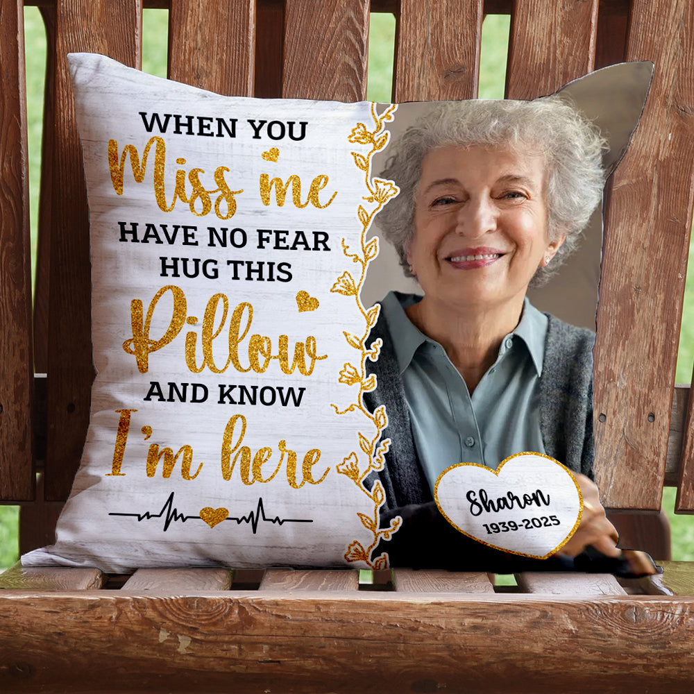 Custom Name and Photo Pillow - Memorial Personalized Custom Pillow - Sympathy Gift
