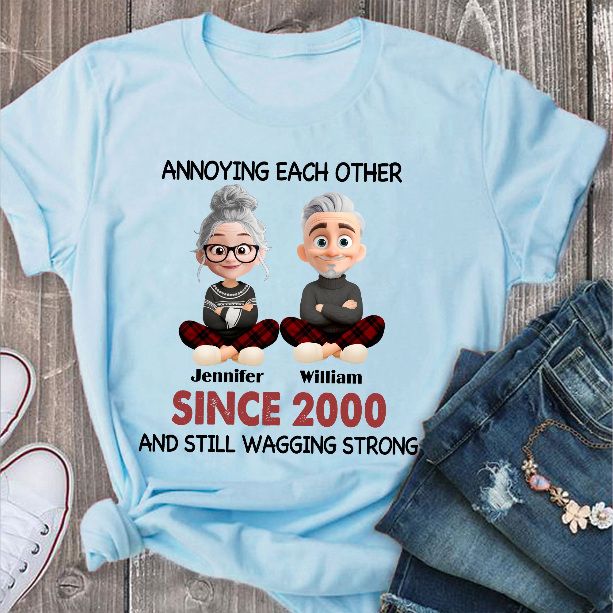 Annoying Each Other Since - Custom Name and Appearance Shirt - Personalized Custom T-shirt