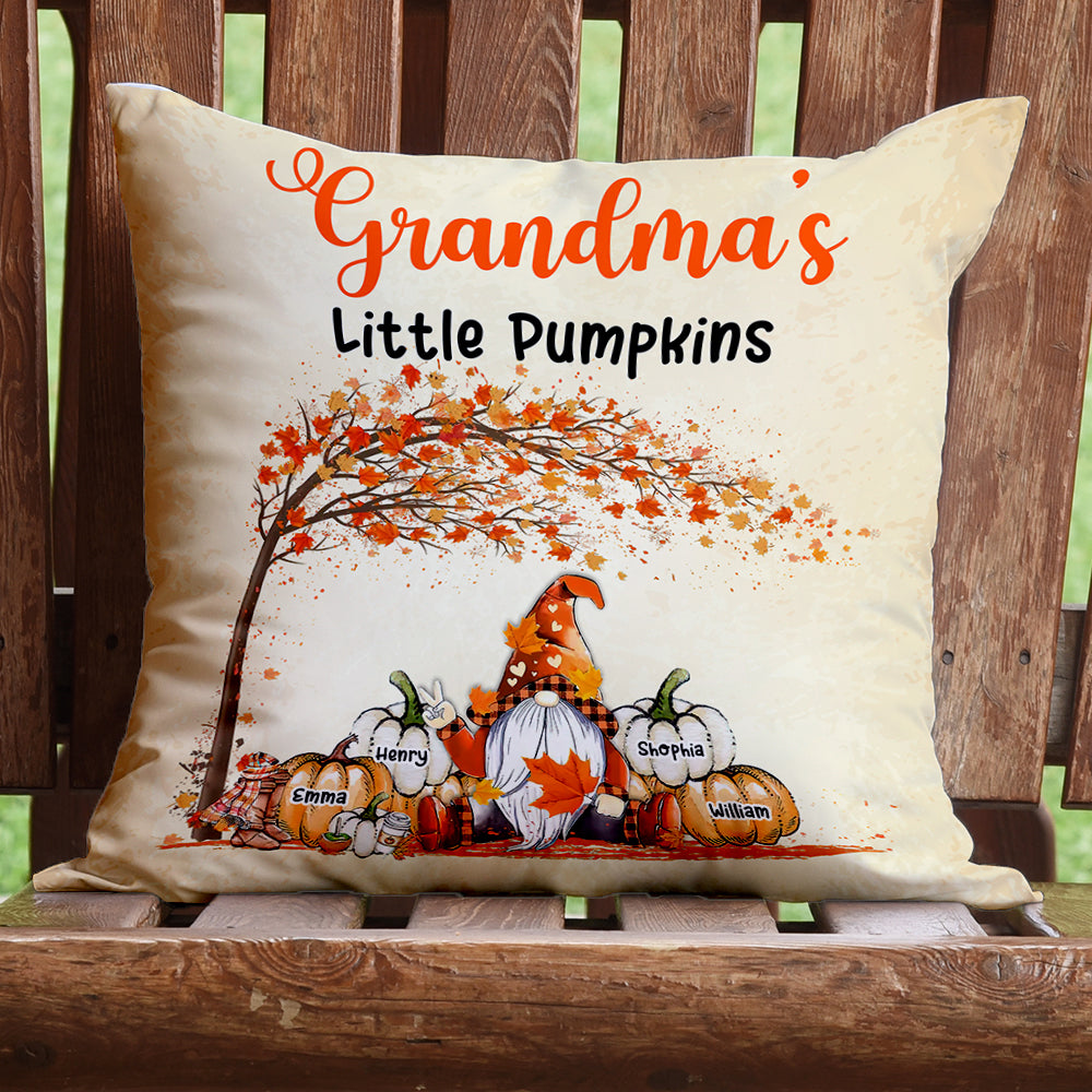 Grandma's Pumpkins - Custom Name - Personalized Pillow - Family Gift